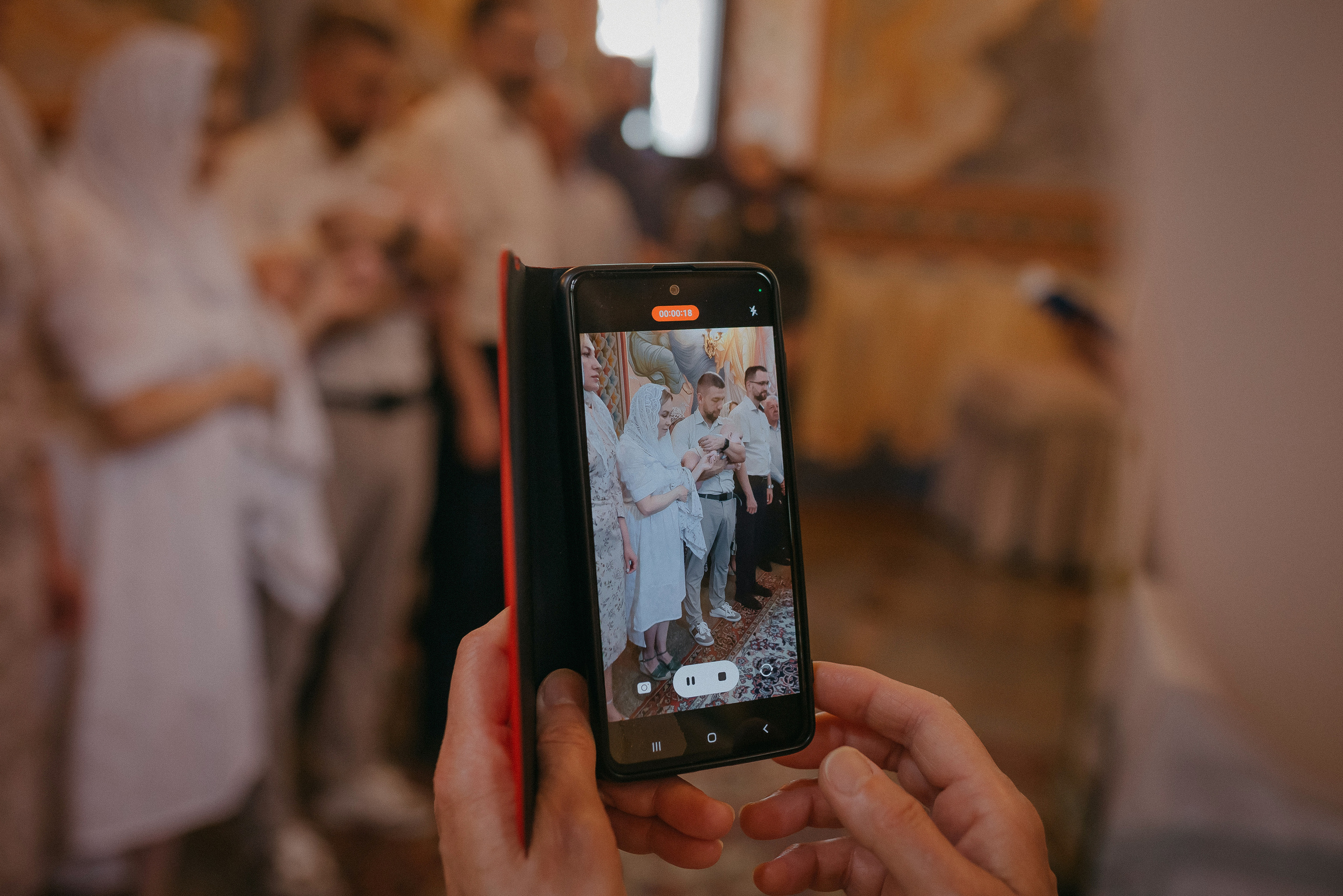 Крещение Кирилла. Храм Георгия Победоносца. Семейный фотограф в Сургуте