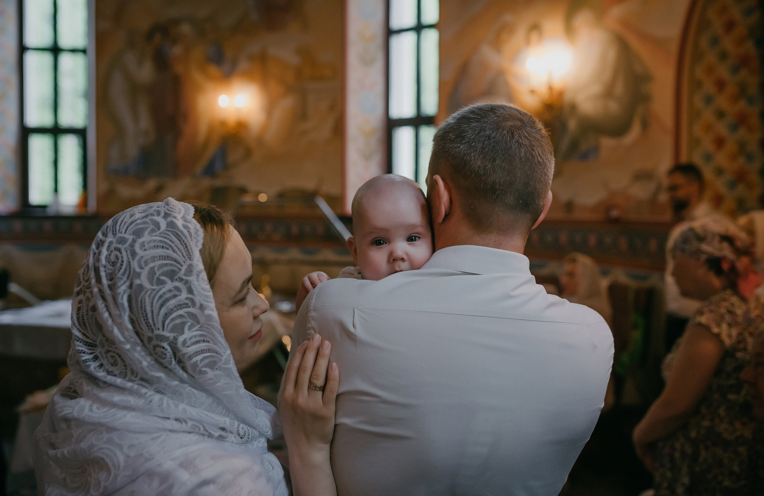 Крещение Кирилла. Храм Георгия Победоносца. Семейный фотограф в Сургуте