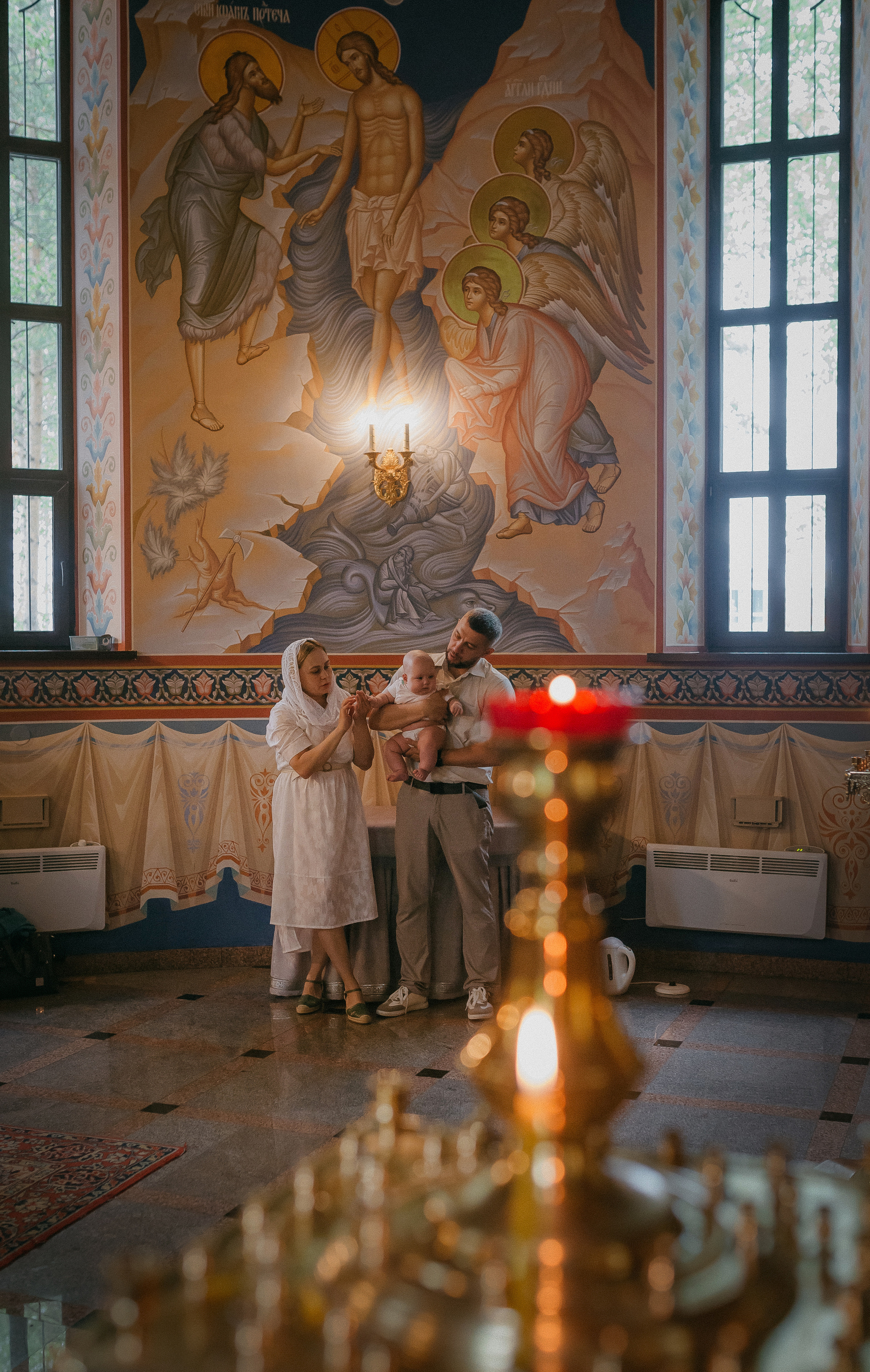 Крещение Кирилла. Храм Георгия Победоносца. Семейный фотограф в Сургуте