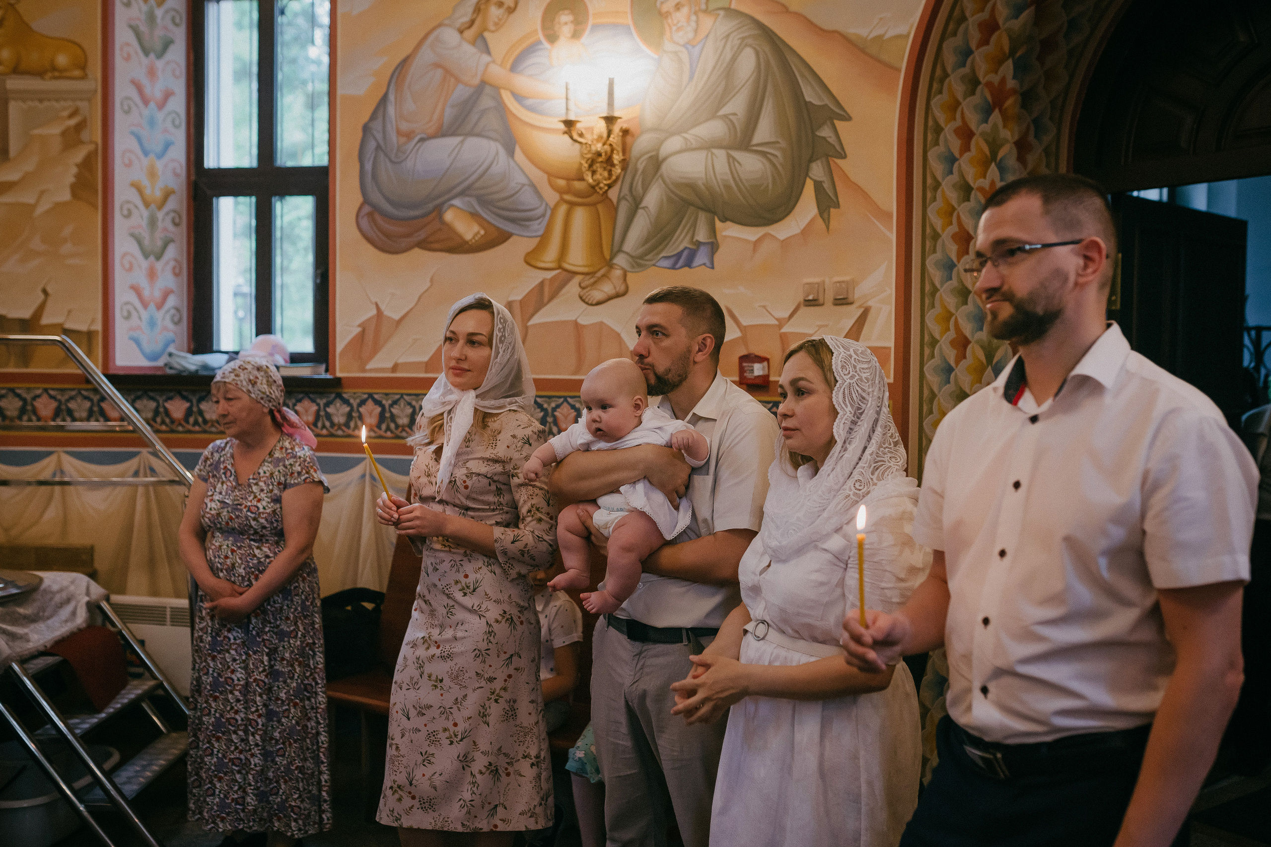 Крещение Кирилла. Храм Георгия Победоносца. Семейный фотограф в Сургуте