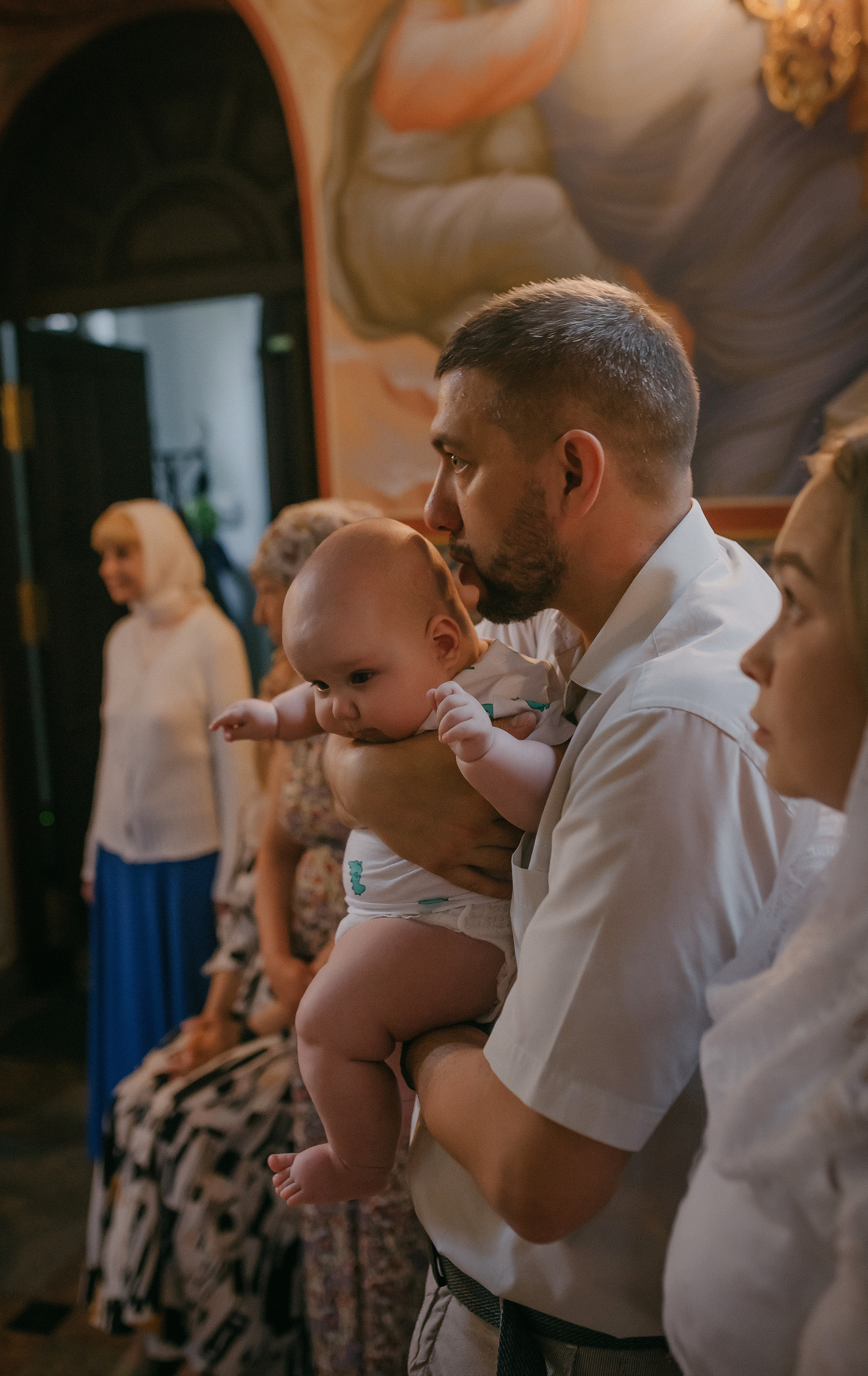 Крещение Кирилла. Храм Георгия Победоносца. Семейный фотограф в Сургуте