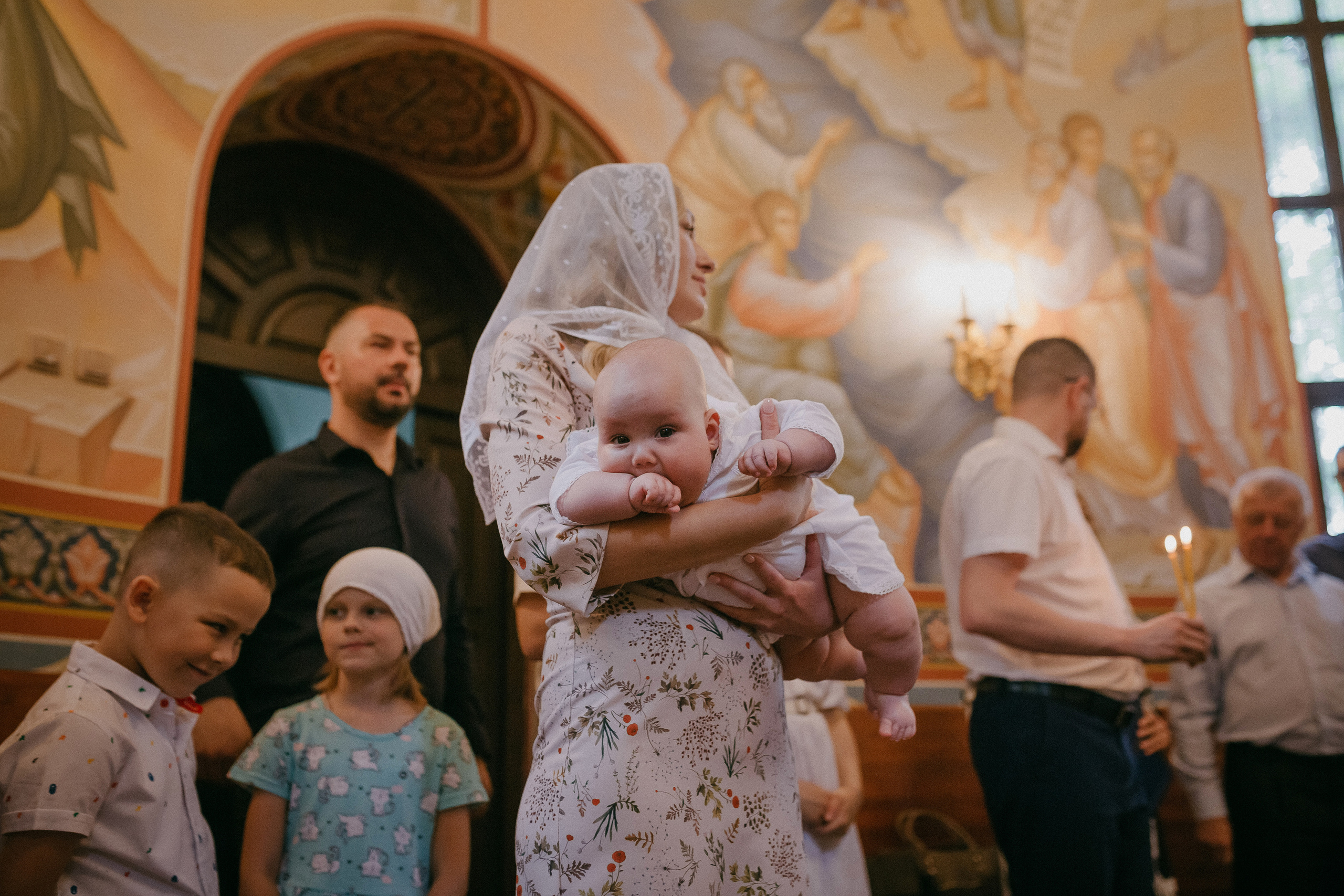 Крещение Кирилла. Храм Георгия Победоносца. Семейный фотограф в Сургуте