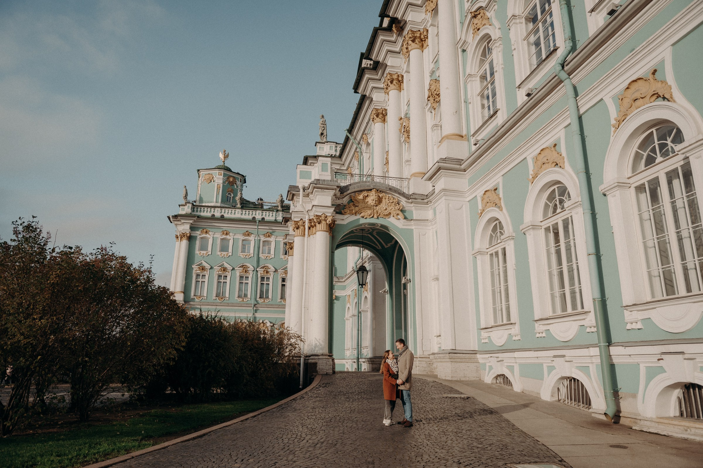осенняя романтическая фотосессия в центре Санкт-Петербурга