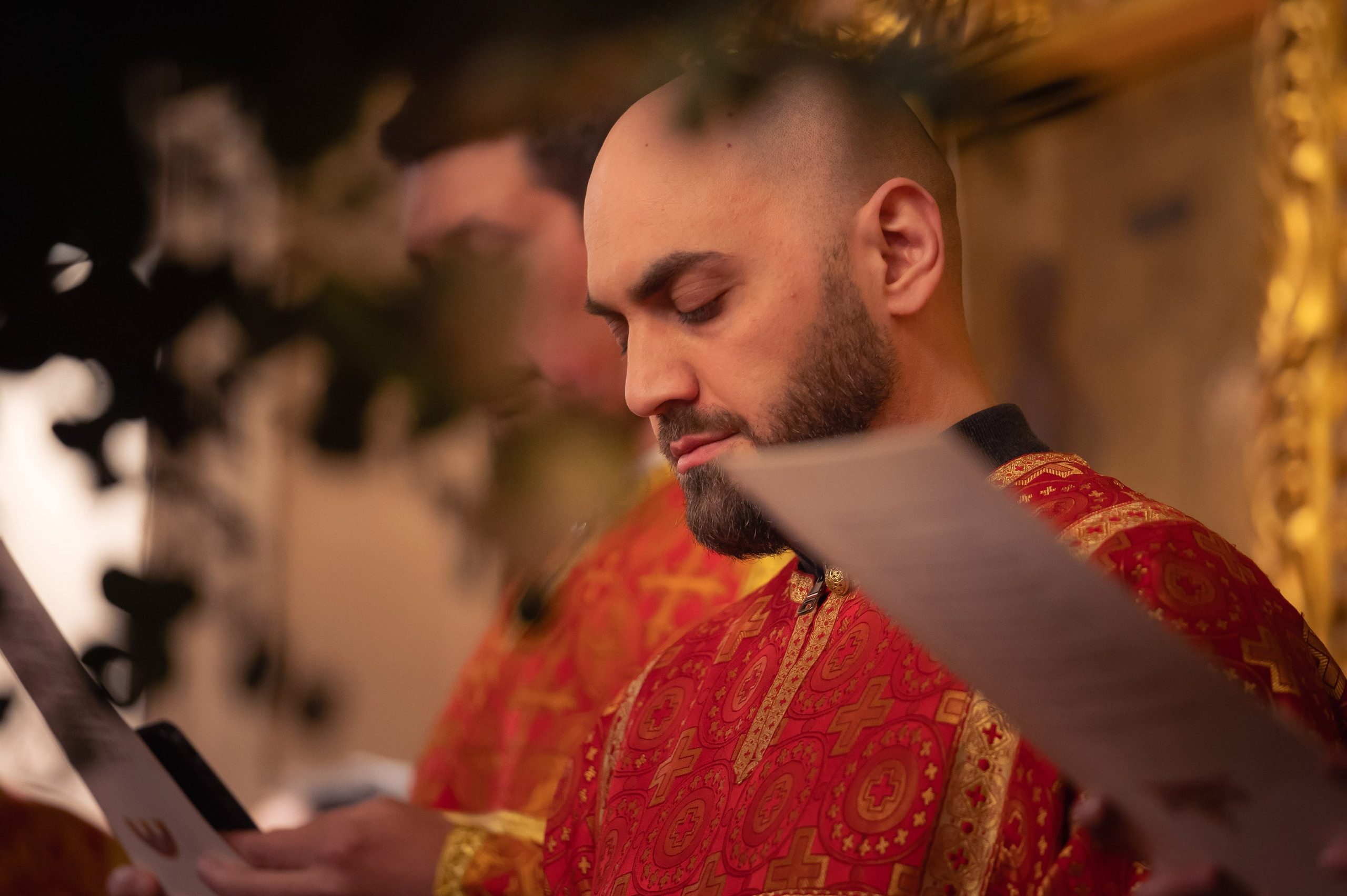 Богородский храм. Пасха. Полунощница, Божественная литургия. Антон и Татьяна Денисенко — В храме