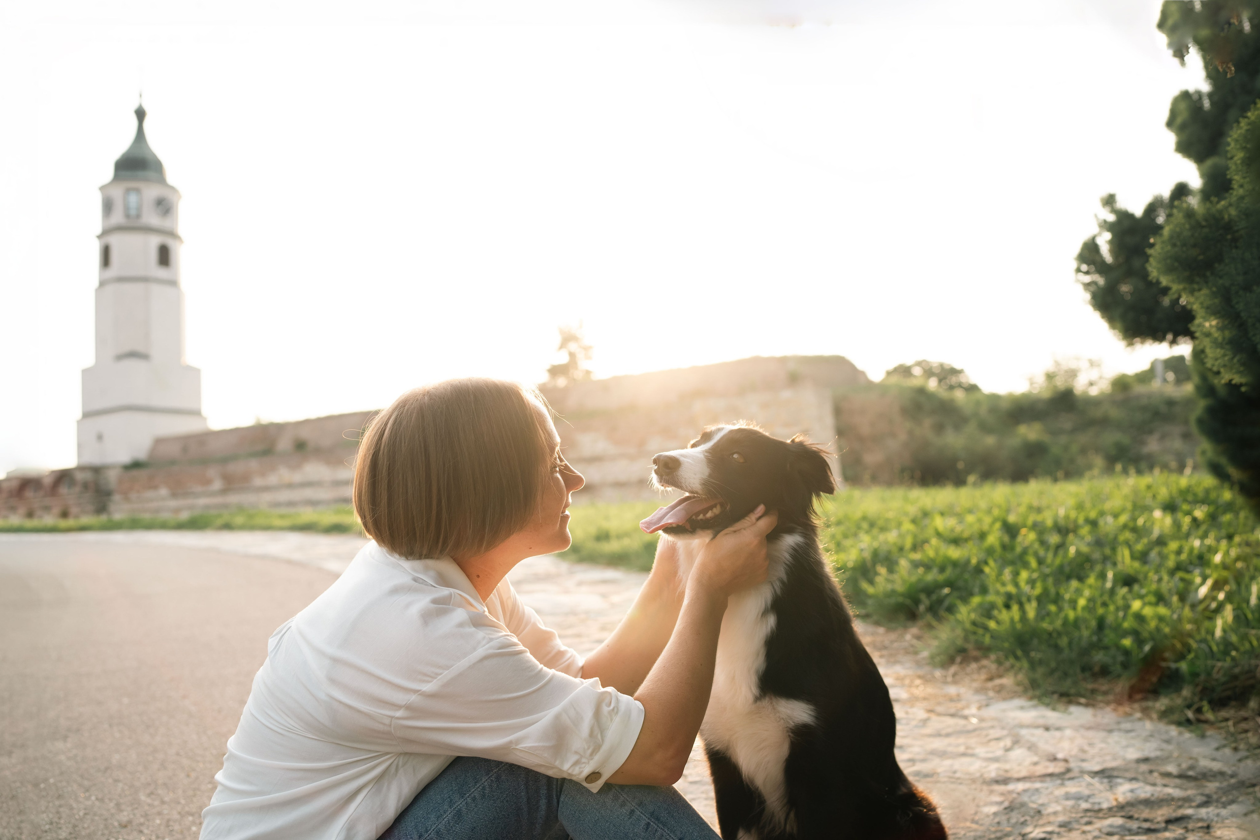 Белград, Калемегдан. Таня и Шегги. Фотограф анималист