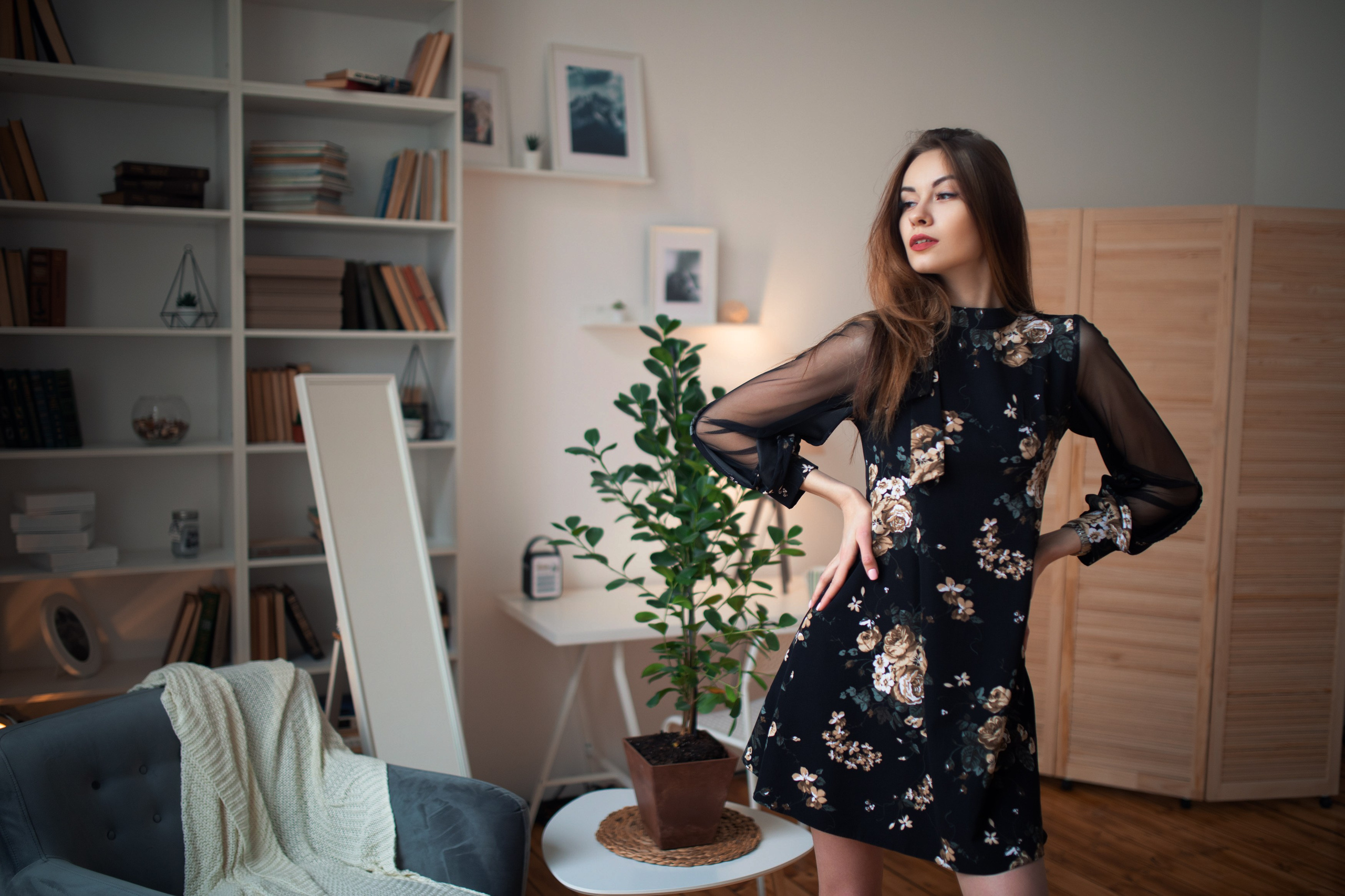 Фотосет с Ольгой в интерьерной студии для «себя»