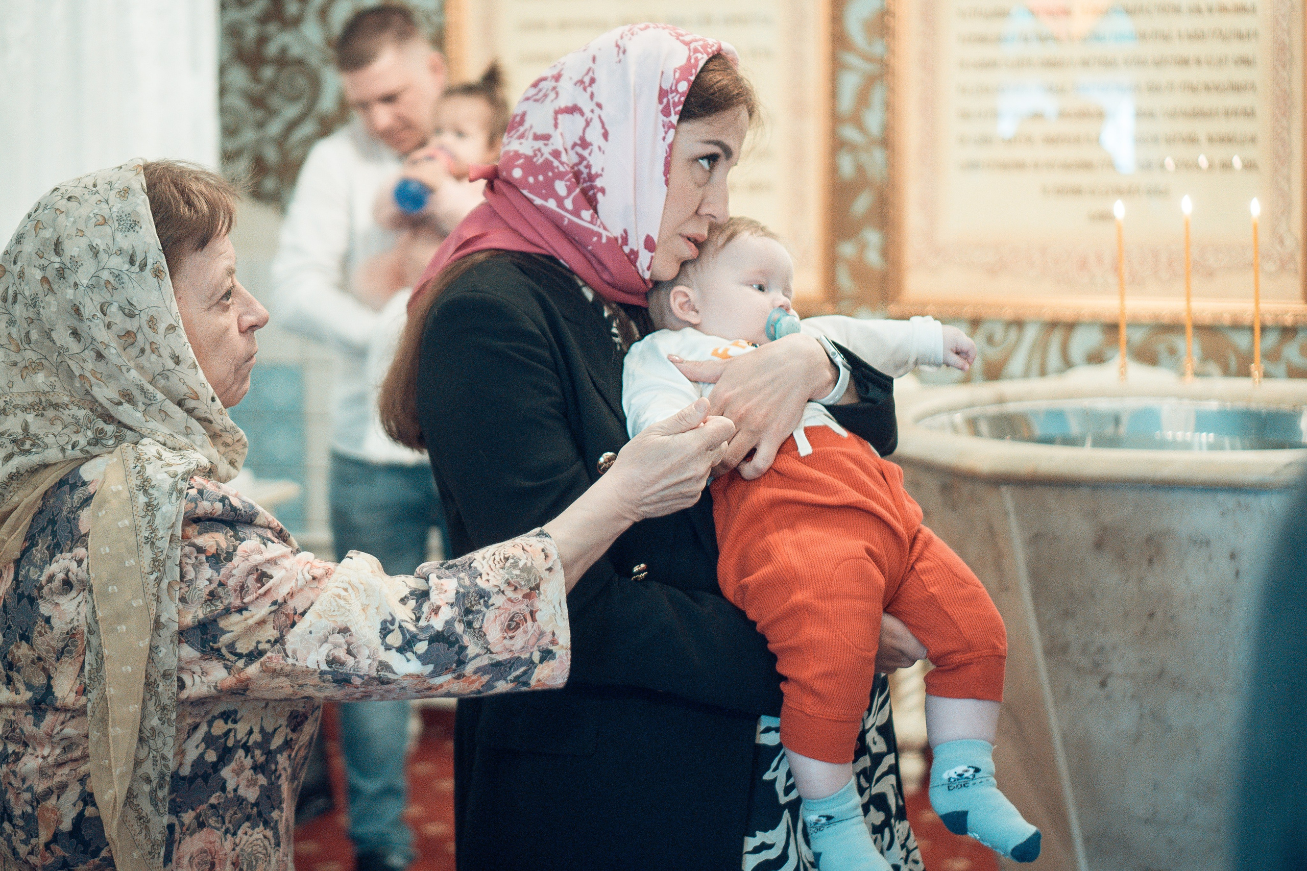 Таинство Крещения Артема, Ангелины и Адрианы