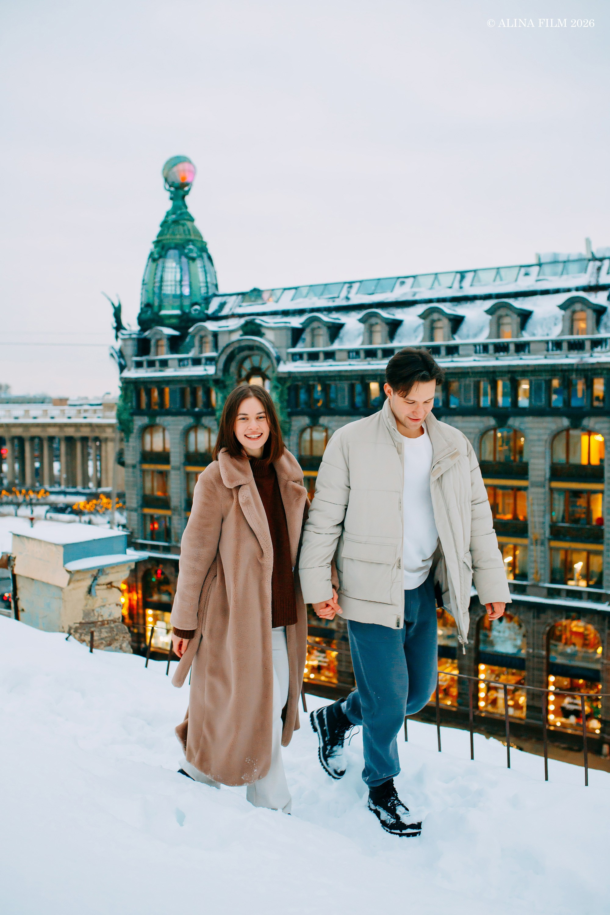 Фотосессия на крыше у Зингера. Фотограф в Санкт-Петербурге Alina Film