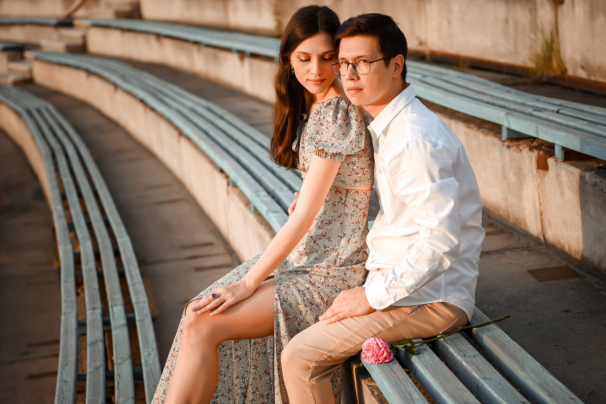 Love story Александра и Виктории на закате. Свадебный, семейный, детский, контент фотограф в Омске Максим Ильин