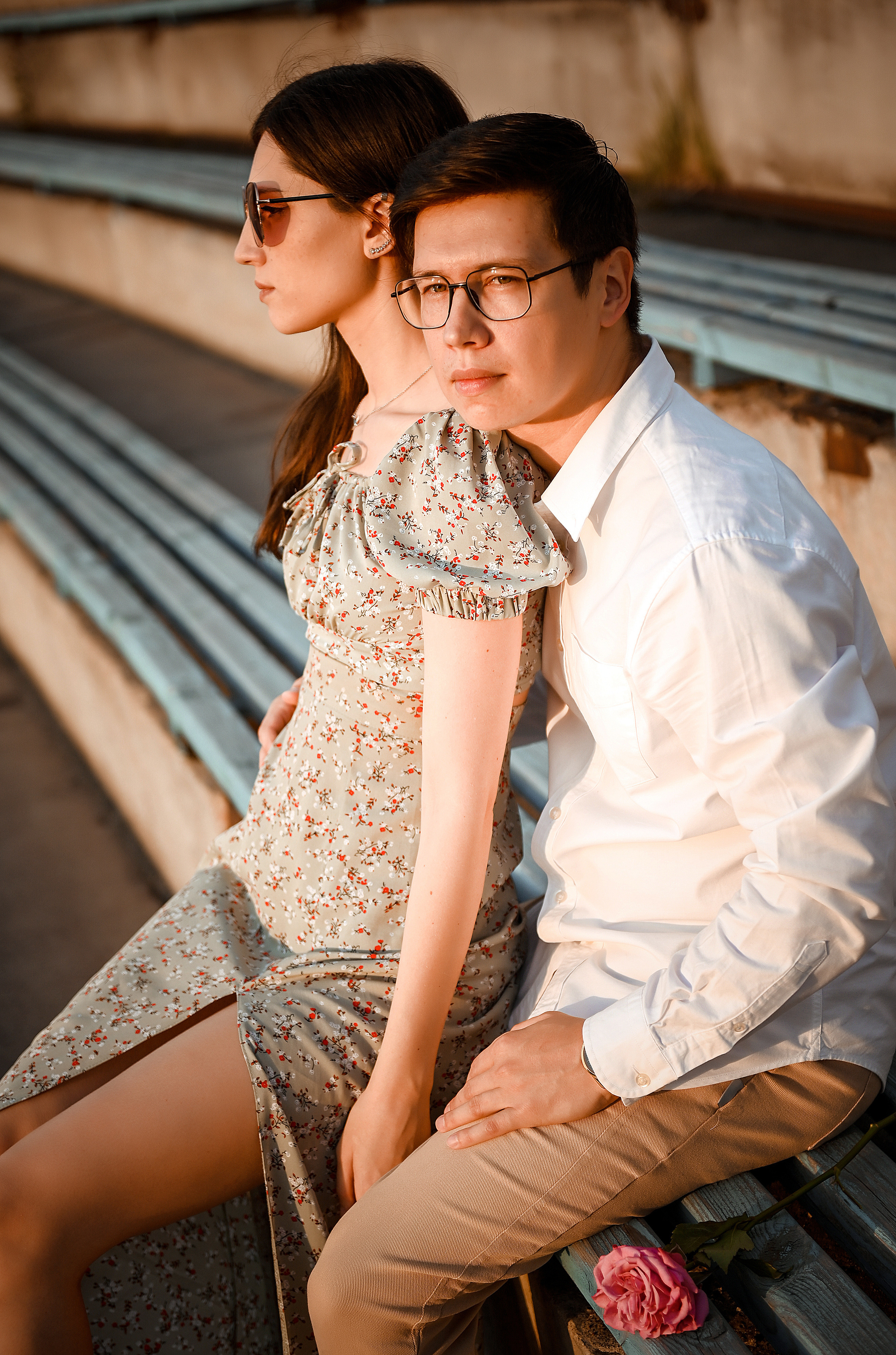 Love story Александра и Виктории на закате. Свадебный, семейный, детский, контент фотограф в Омске Максим Ильин