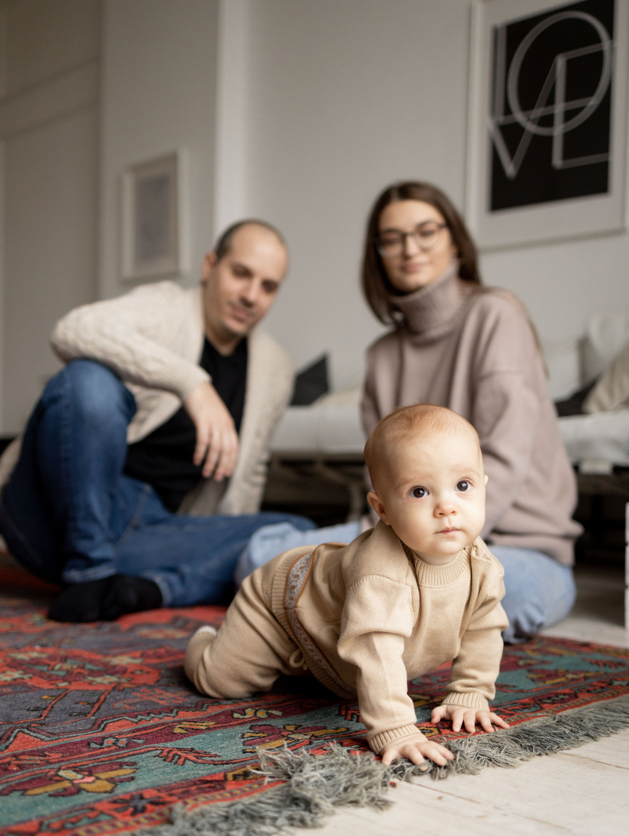 Новый год Давид, Лена, Леван. Фотограф Дарья Соколовская