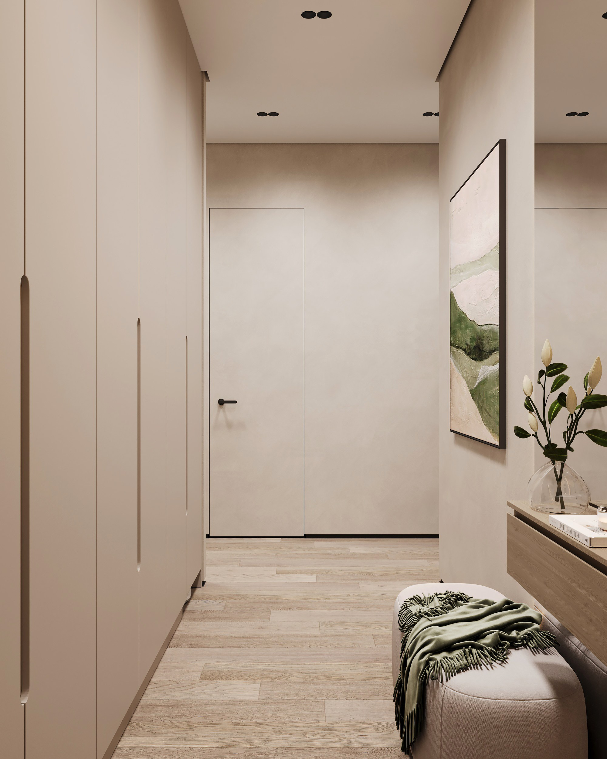 Bottle and Beige. Дизайн интерьера | 3D визуализация | Миланская Марина