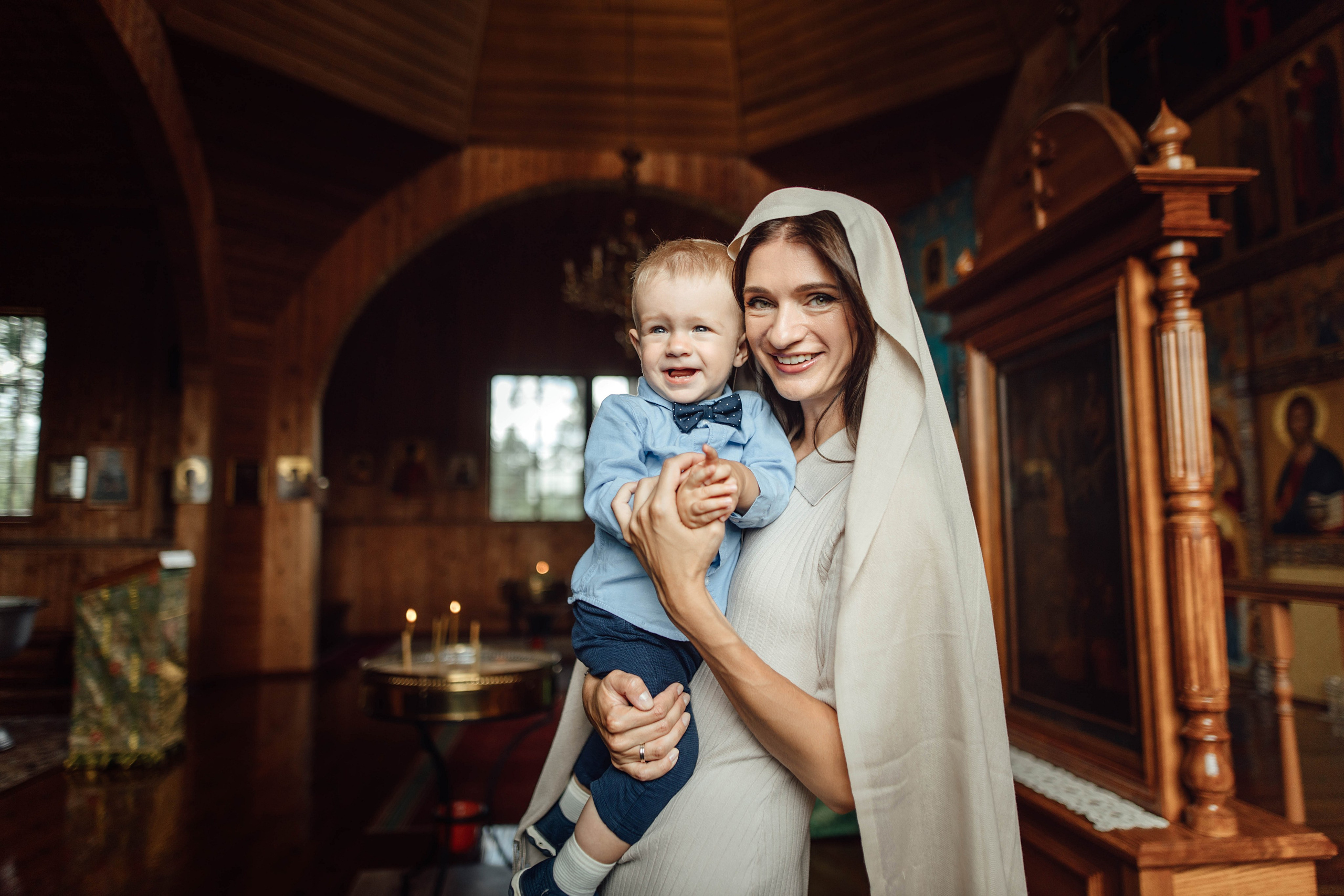 Крещение Тимофея, д. Киевец, храм Святой Троицы, август 2025