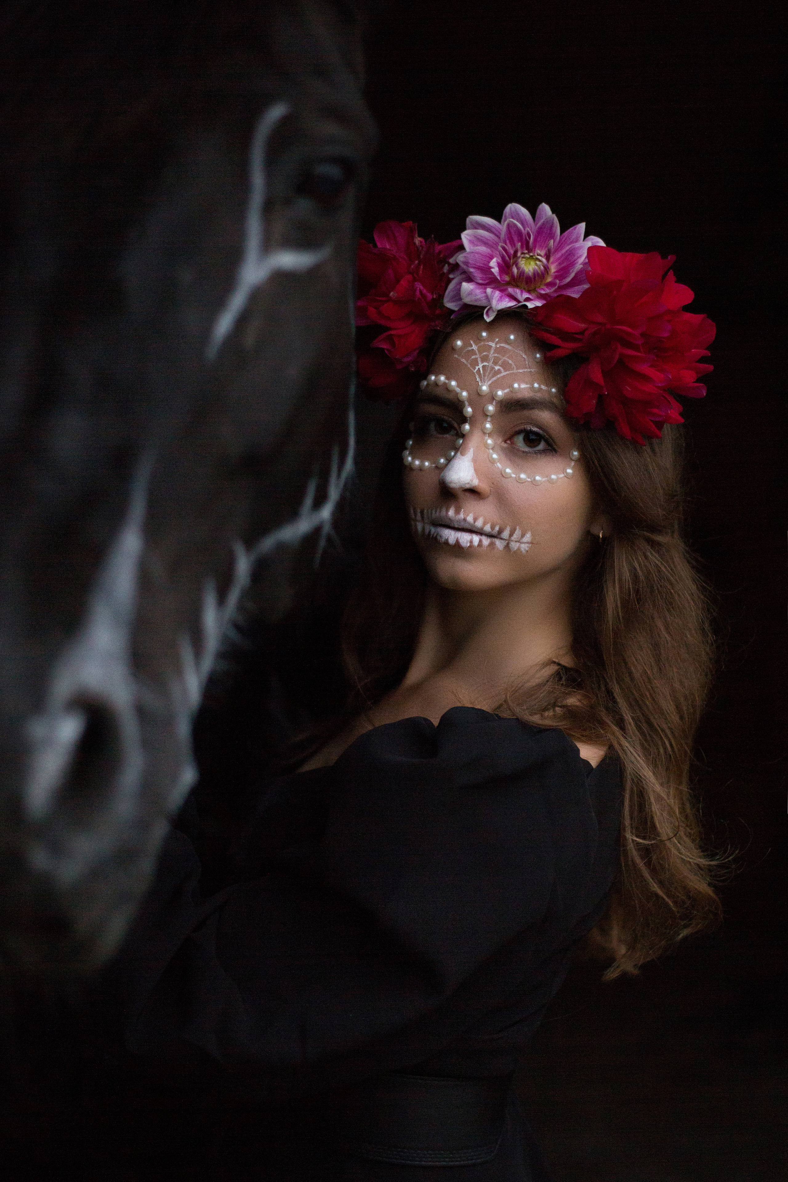 Фотосессия с стиле хэллоуин с лошадью