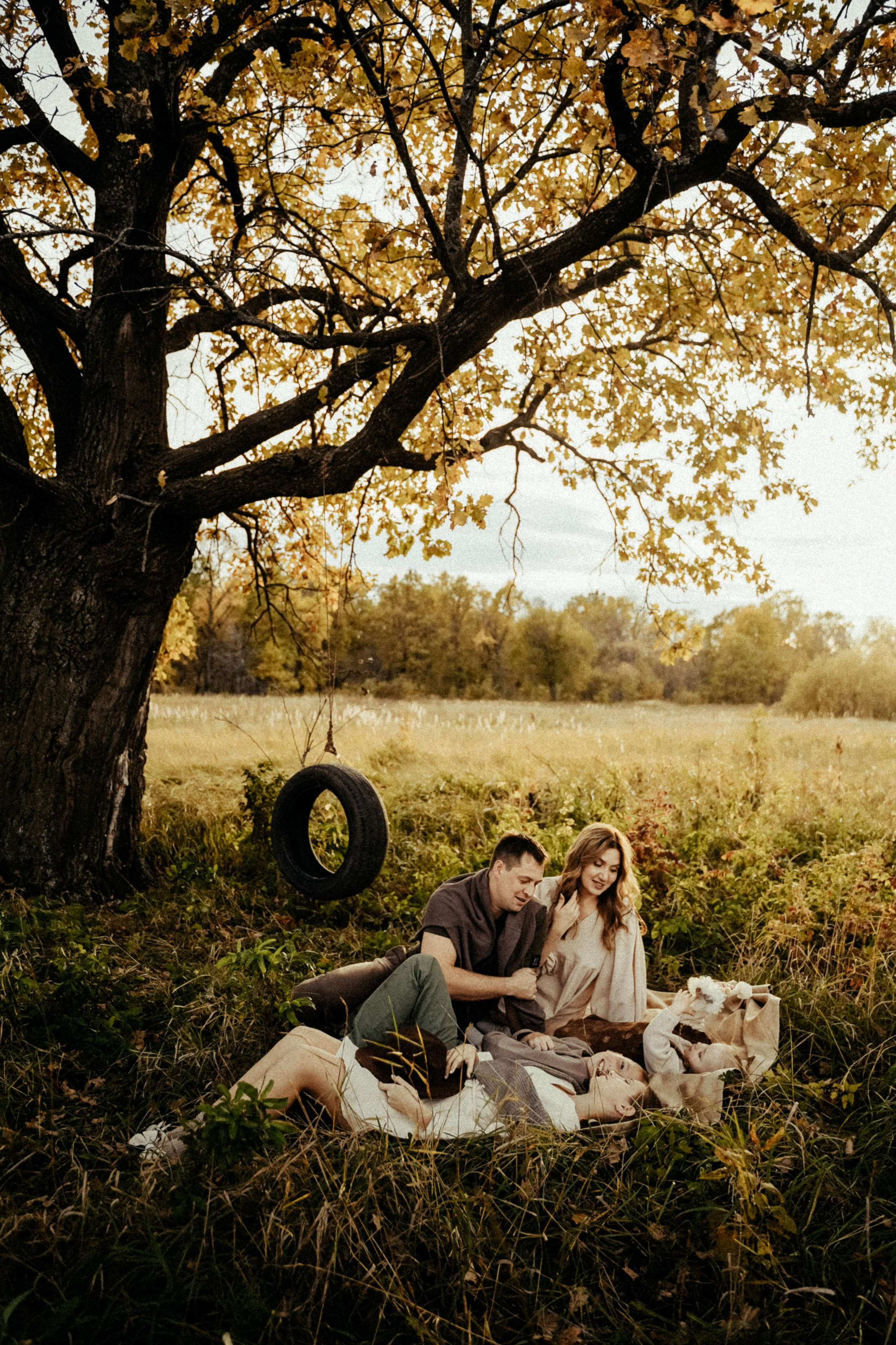 Семья на природе