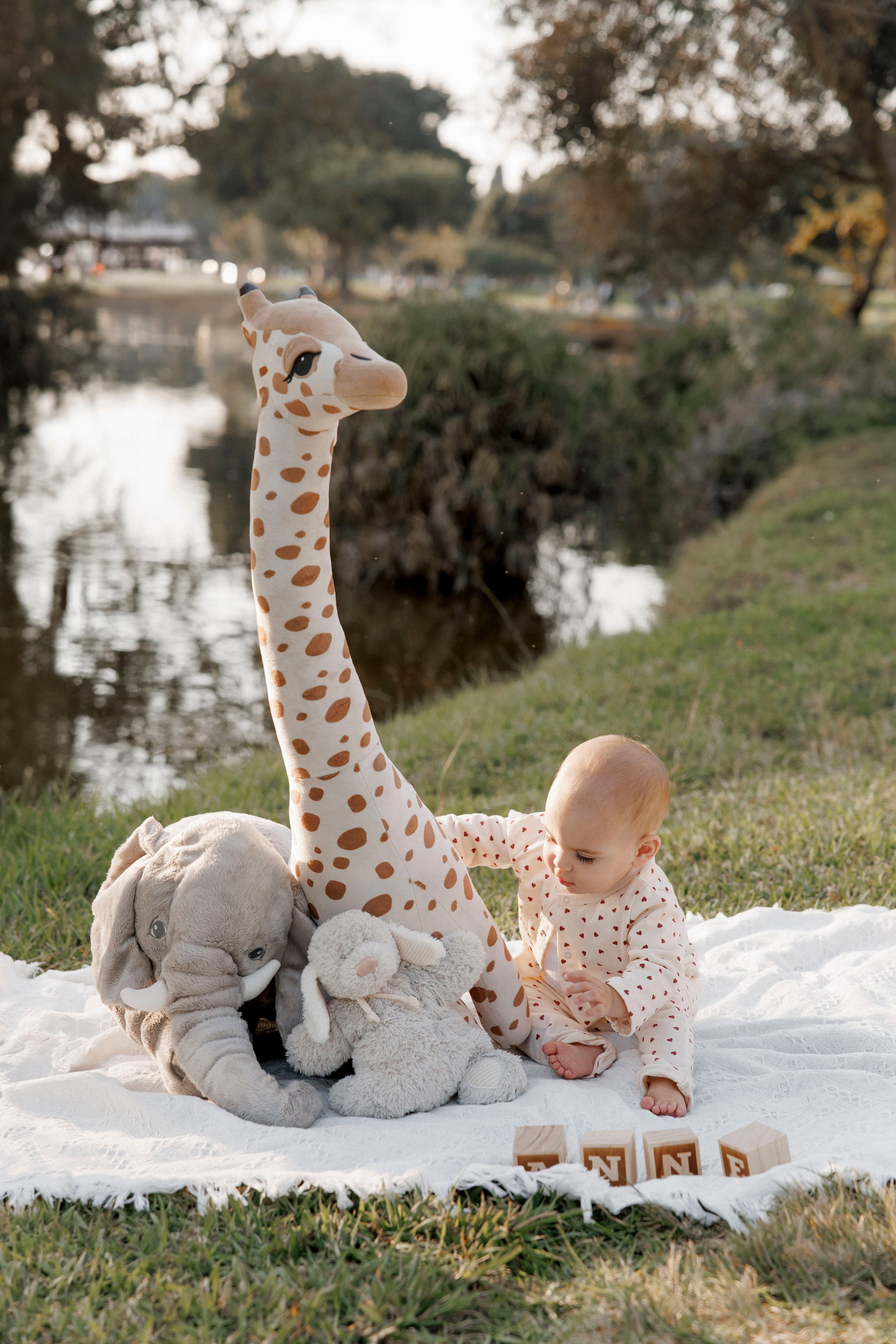 First year photoshoot inside the park (sunset). Wedding and family photographer
