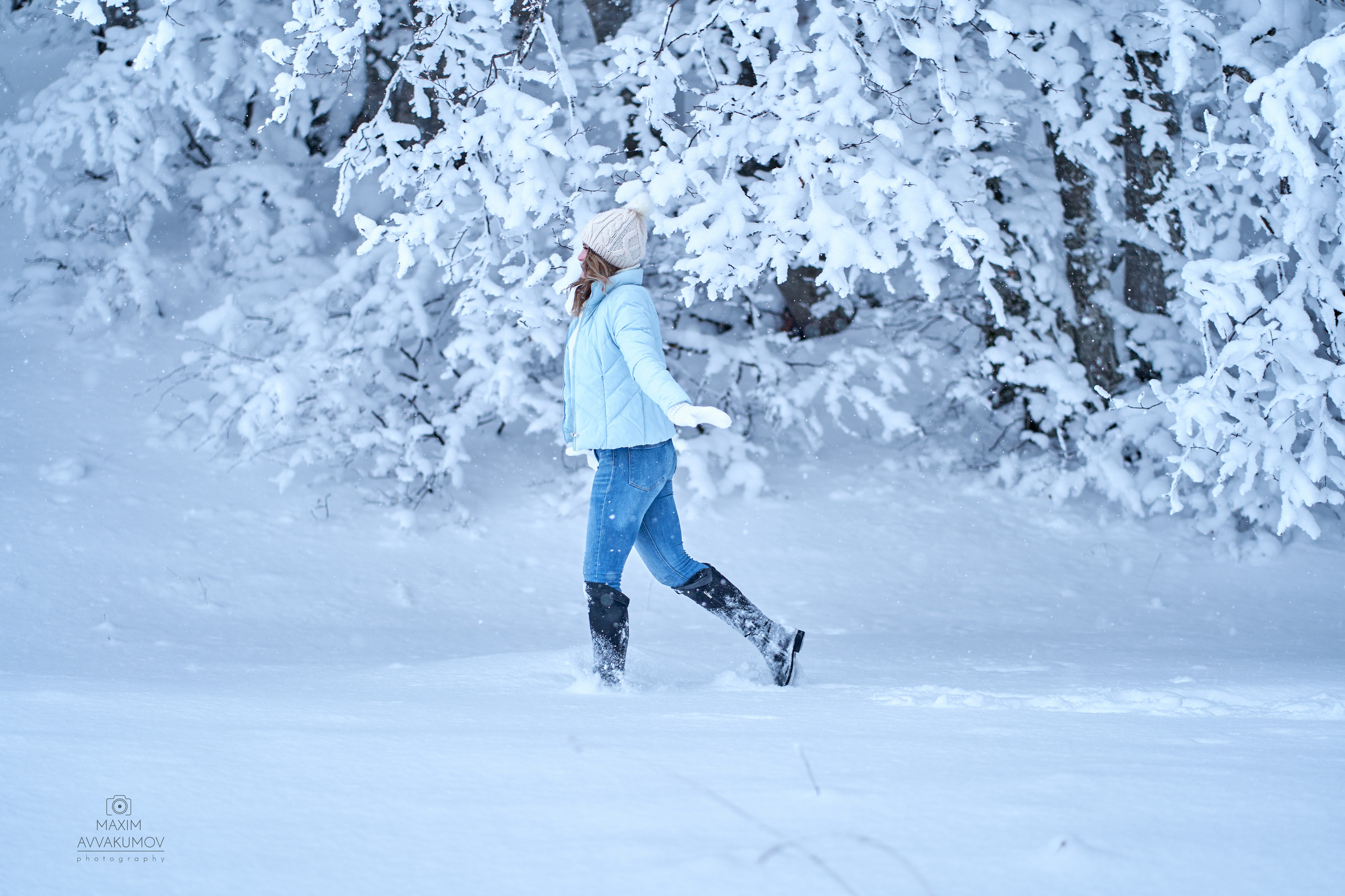 Снежная фотосессия на горе Ай-Петри. Портретный и свадебный фотограф в Крыму Аввакумов Максим