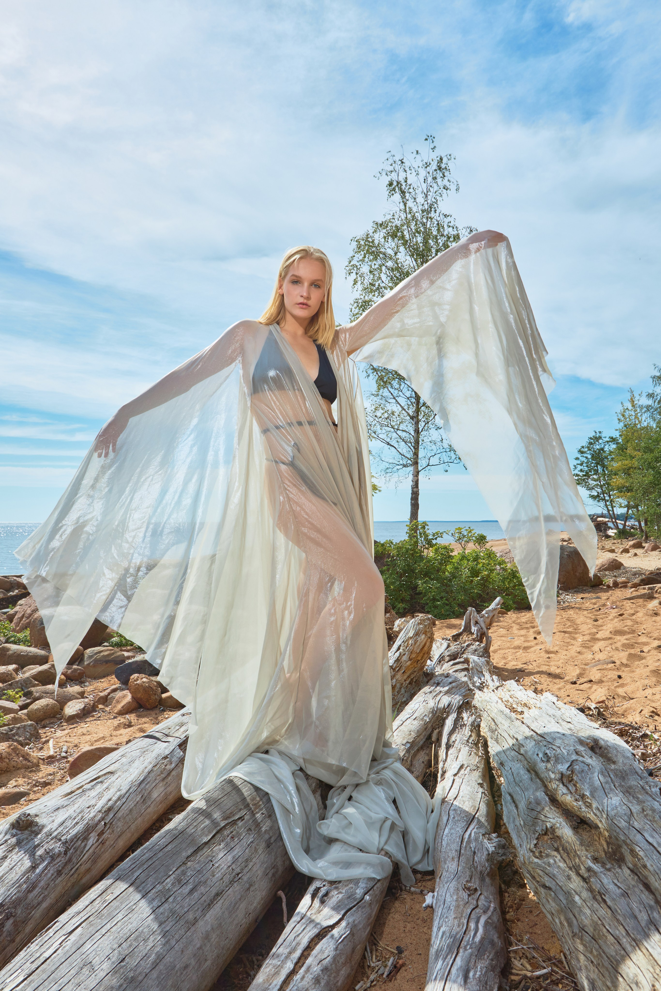 Съёмка на Финском заливе. Одежда из Санкт-Петербурга СИНИОКО