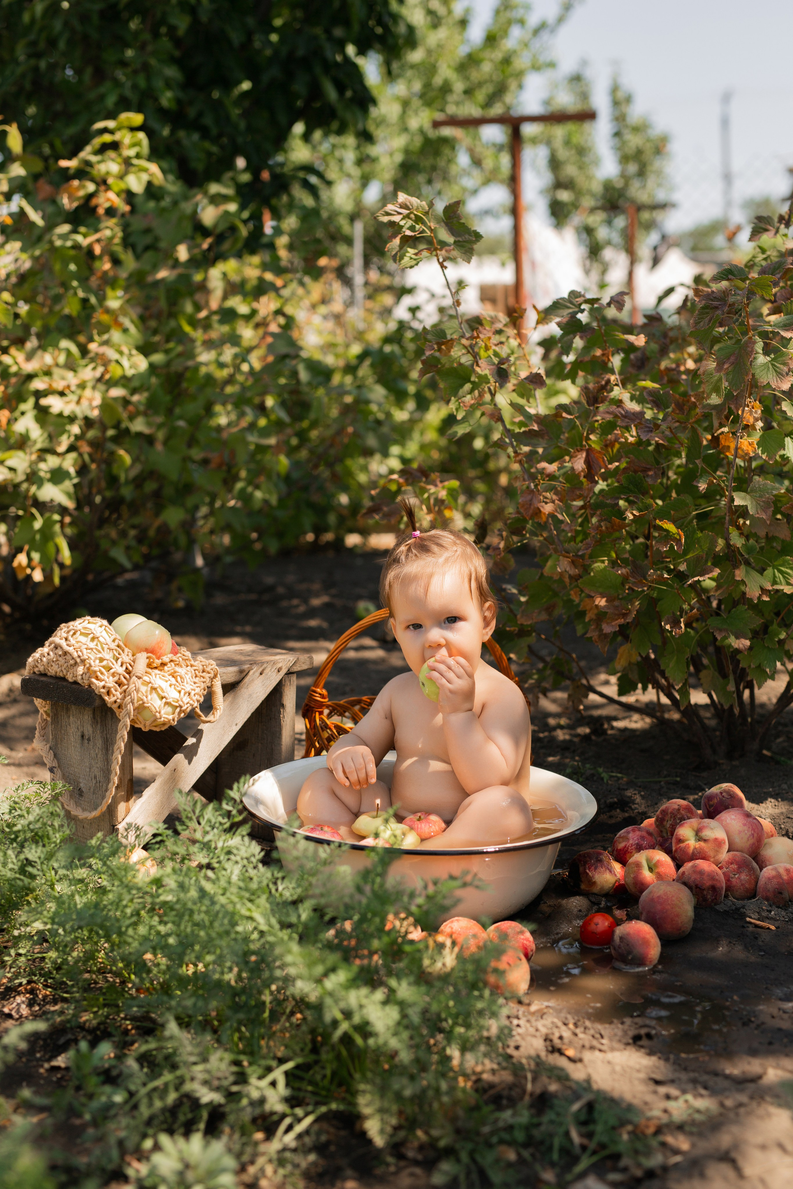 В огороде у бабушки. Семейный фотограф в Каневской Епифанова Ольга