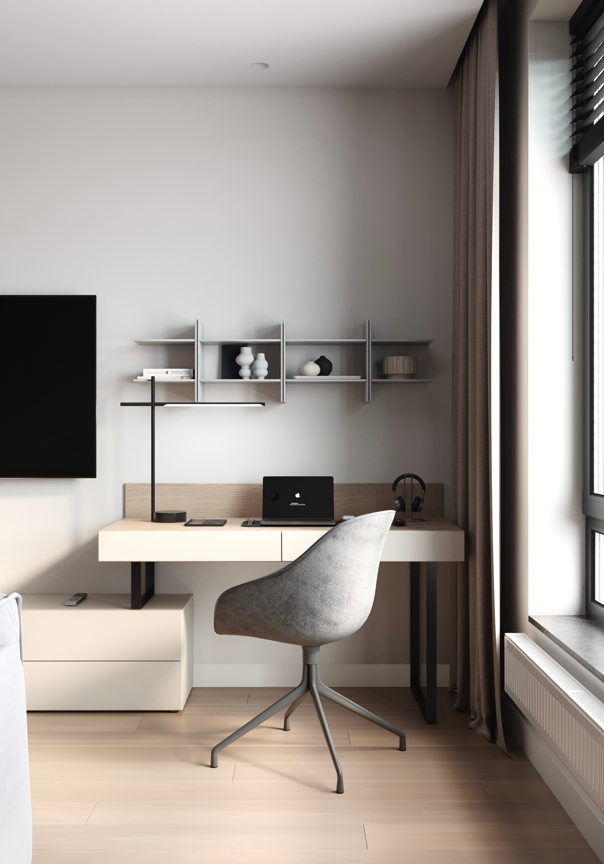 Light minimalistic interior 1. Cg artist Shchapov Dmitry