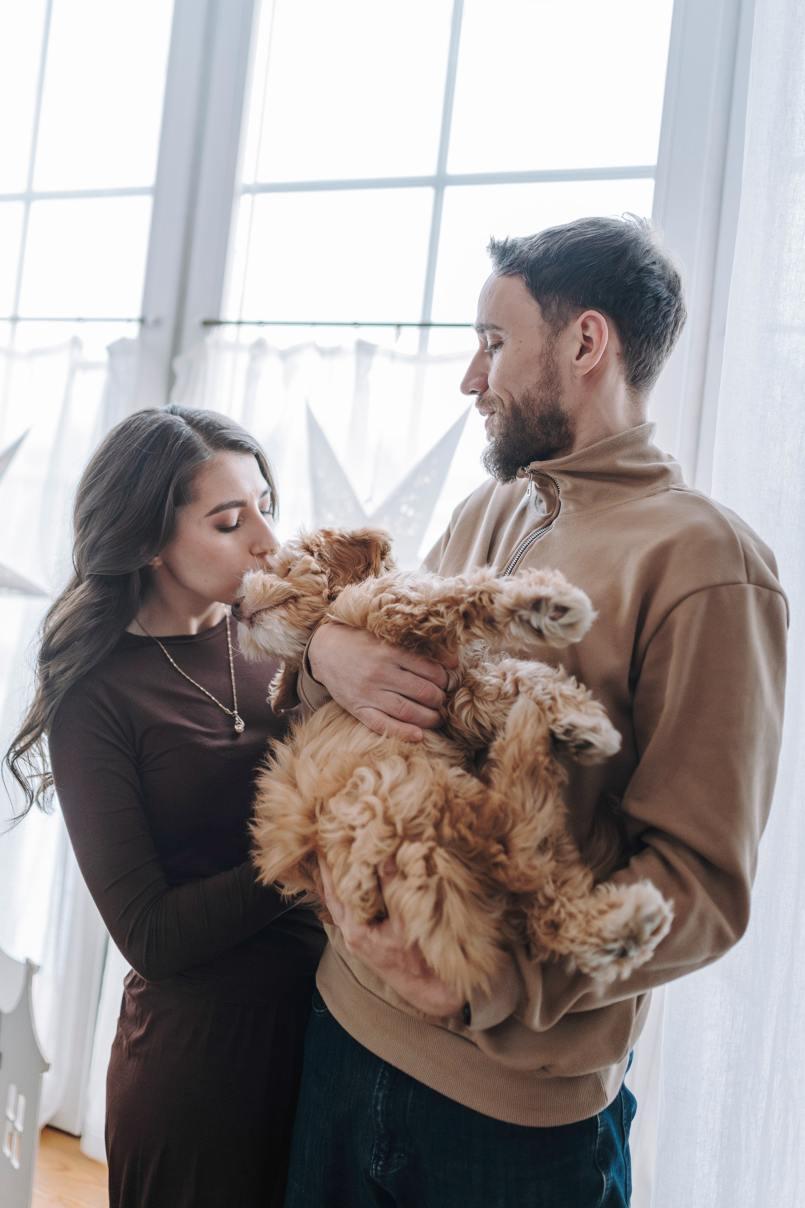 Мёрфи, Таня и Антон. Фотограф анималист в Спб недорого Олеся Майорова