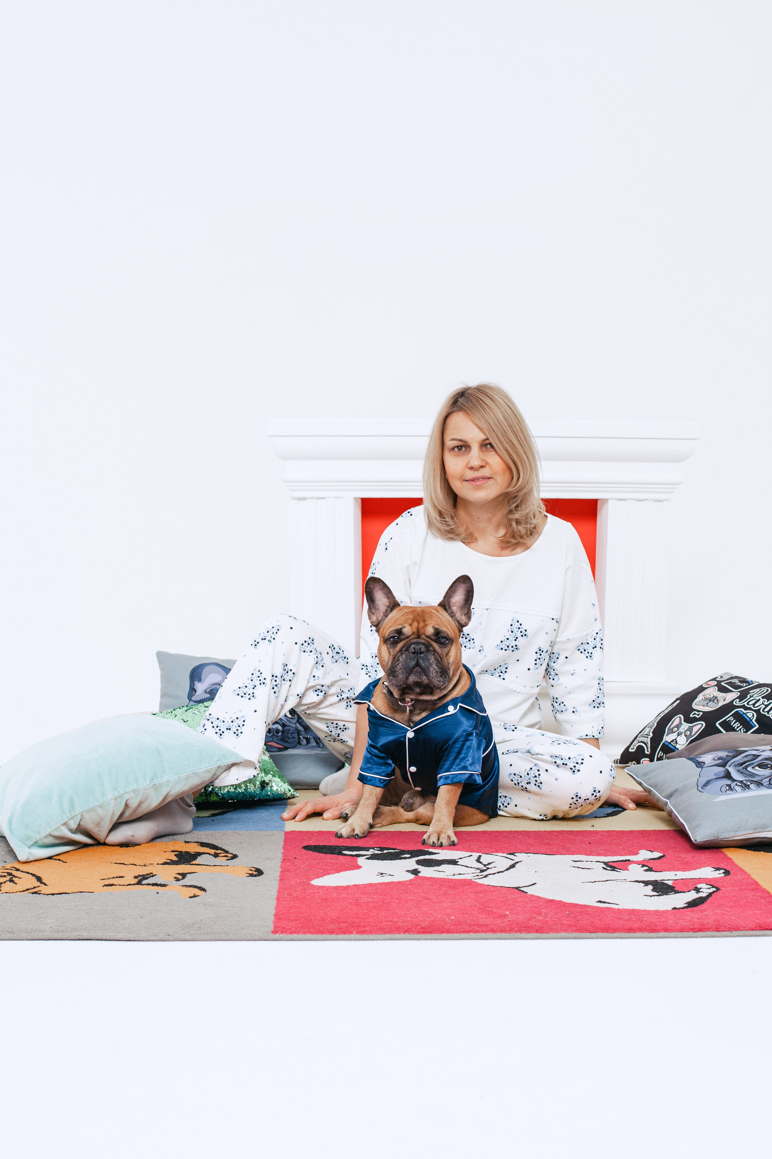 Пижамная вечеринка французских бульдогов и их хозяев. Фотограф-анималист Татьяна Степанова