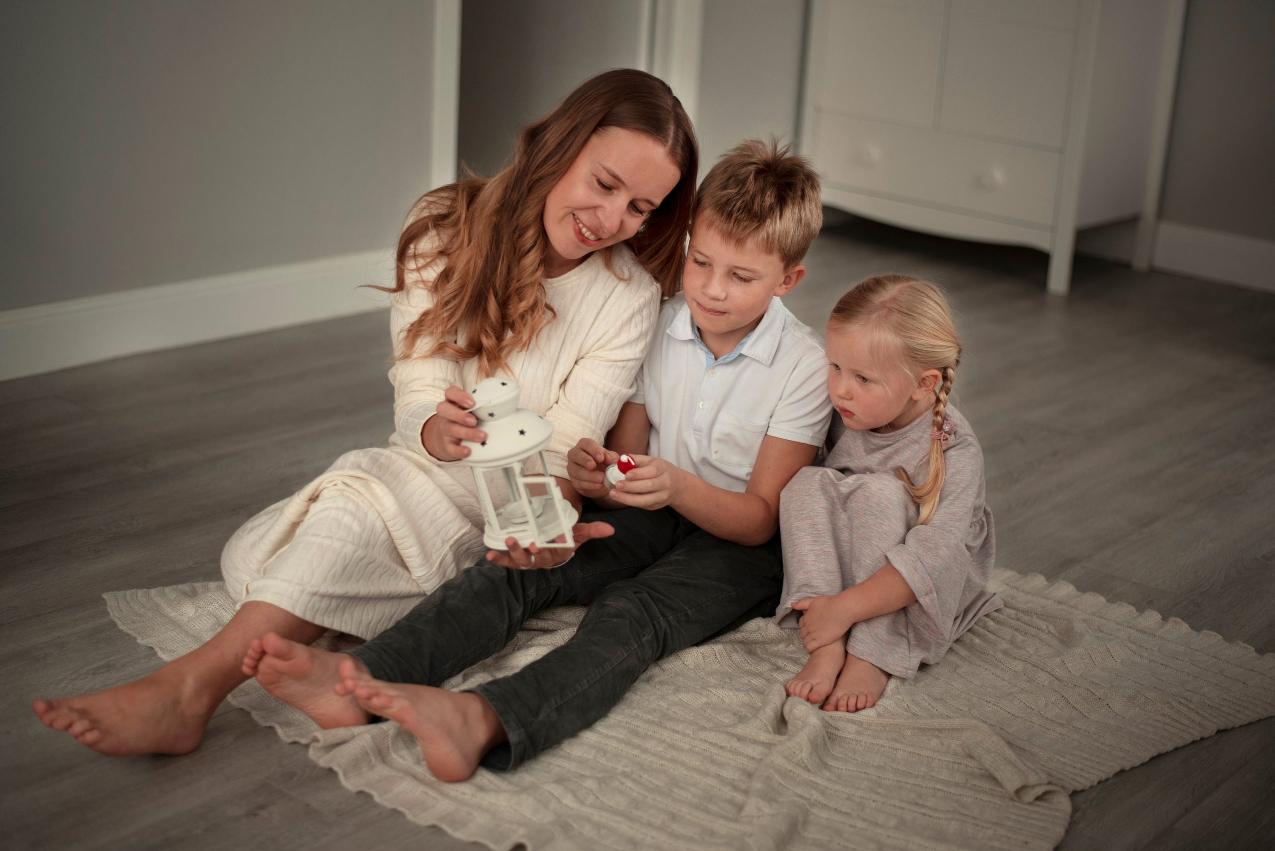 Новогодние съёмки дома. Семейный и детский фотограф в Москве Анна Оськина