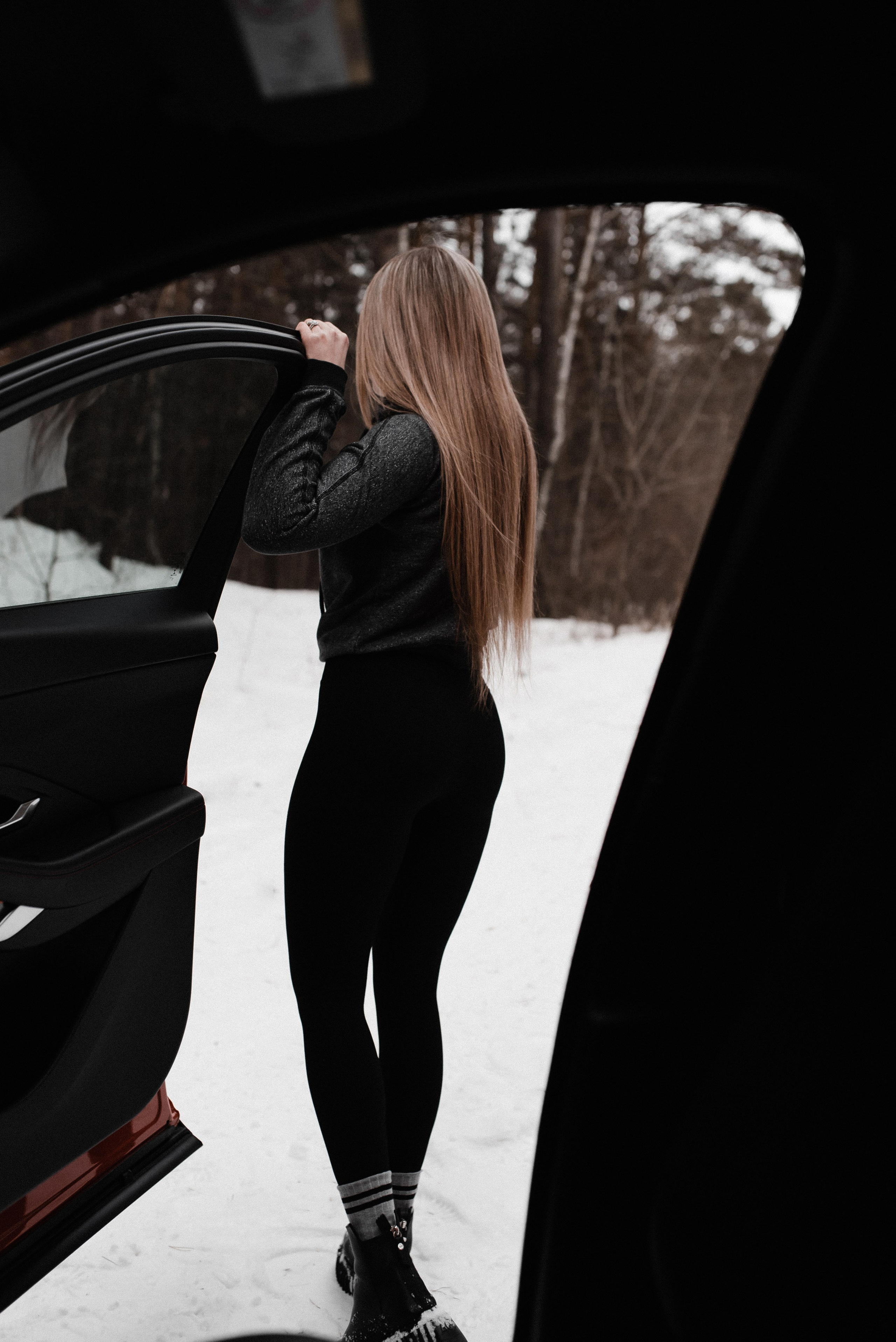 Зимняя съемка Ольги. Фотограф в Новосибирске Анастасия Курто