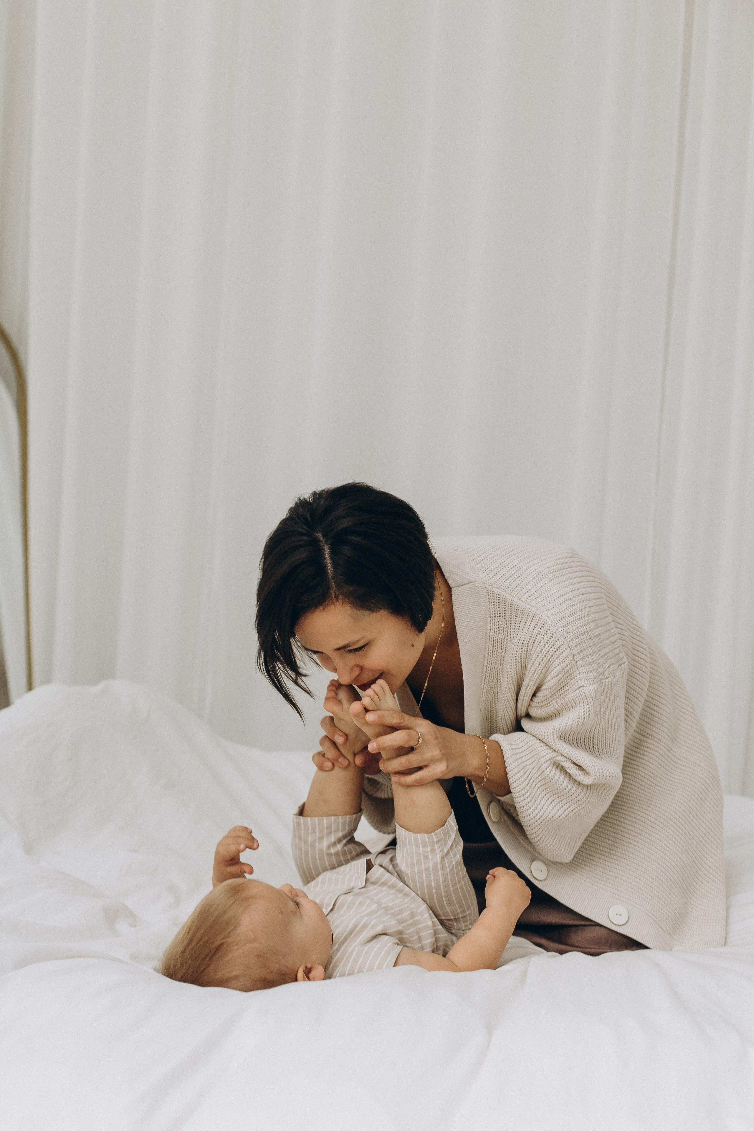 Фотосессия с малышом в студии. Семейный фотограф в Москве и Королеве Евгения Баукова