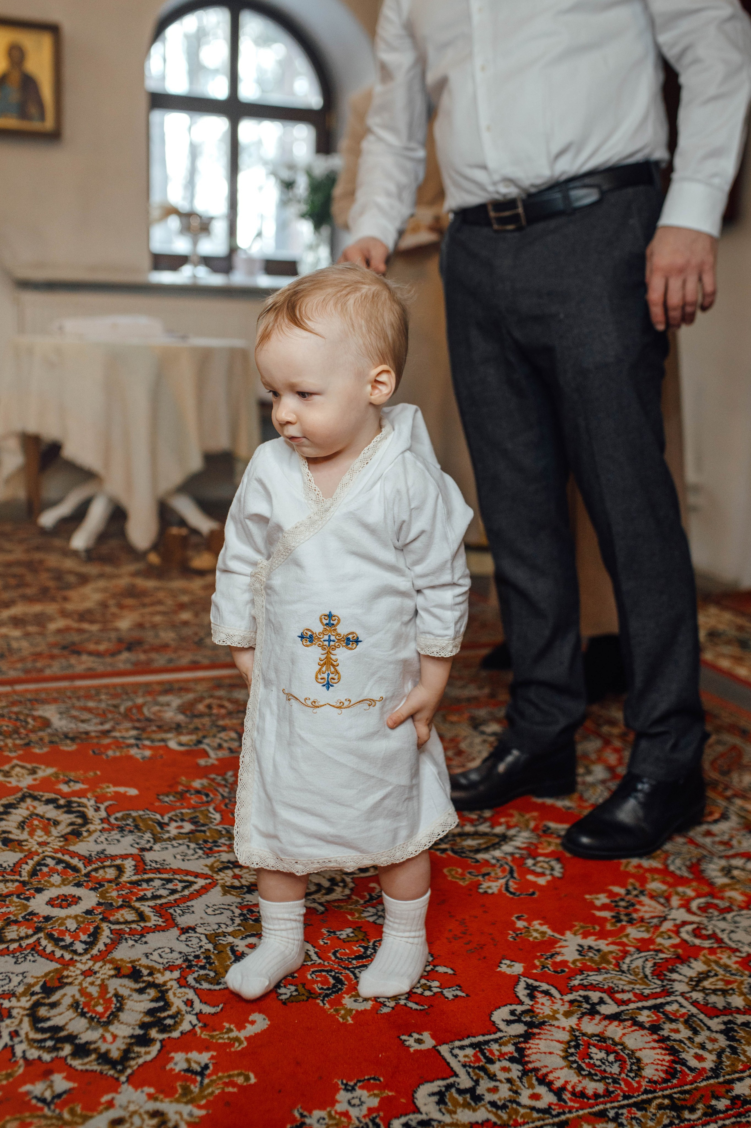 Таинство крещения Льва, храм Вознесения Господня, Ждановичи, февраль 2025