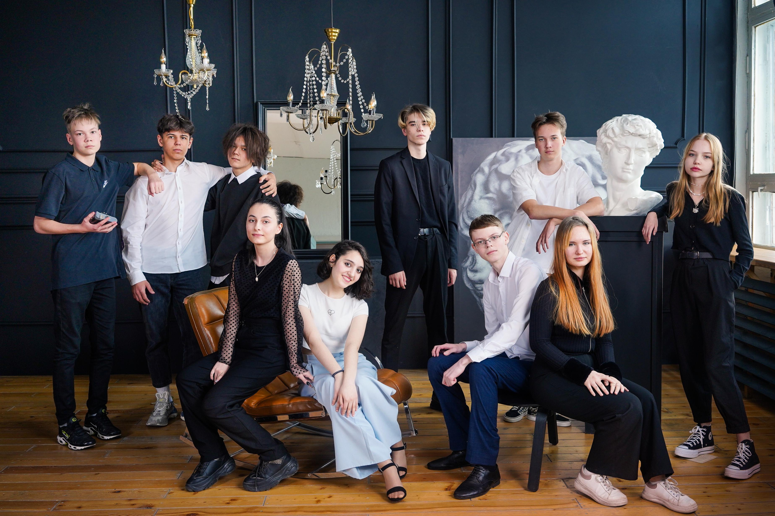 Съемка в фотостудии выпускников 134 школы. Семейный и портретный фотограф в Екатеринбурге Анна Лобанова