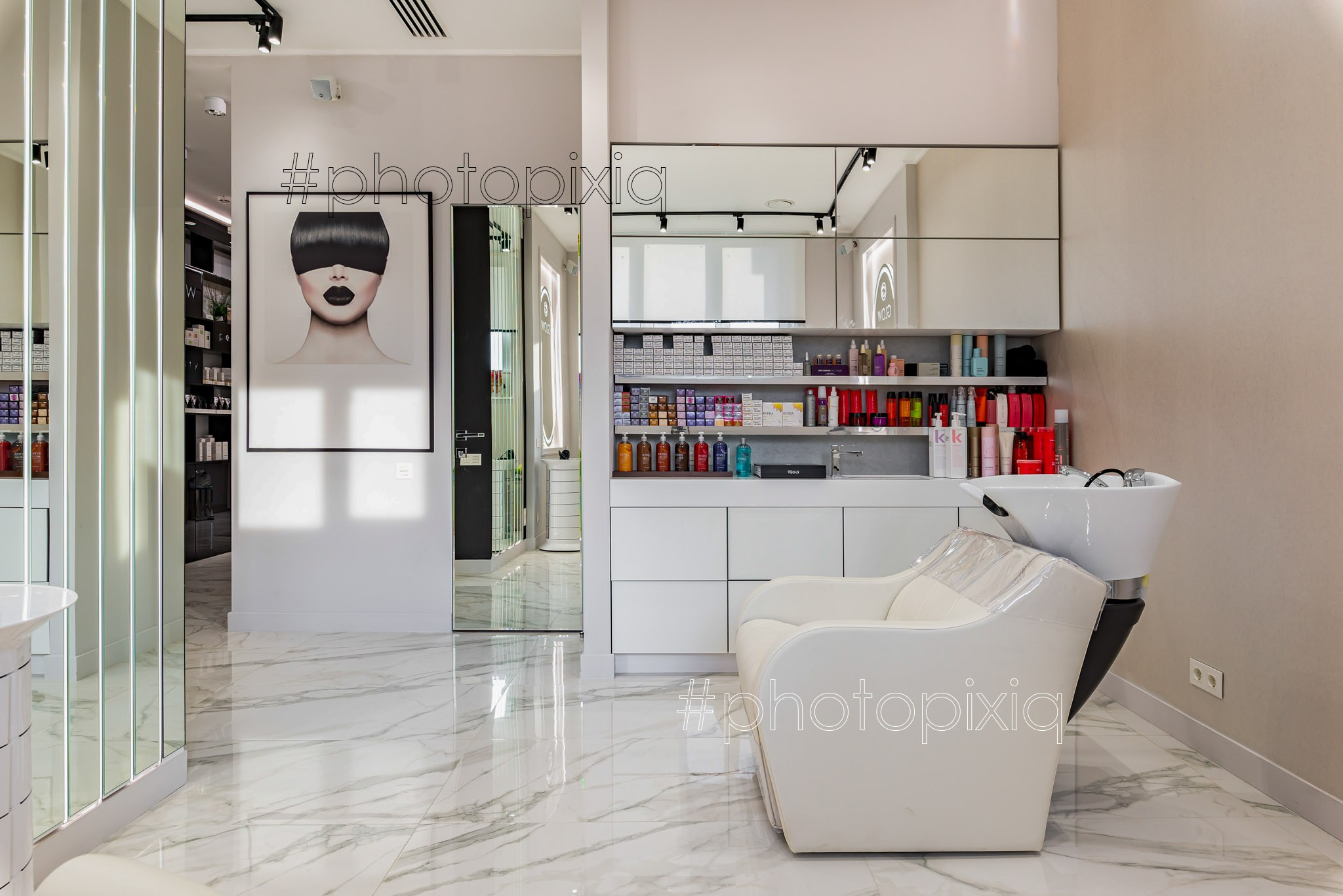 Интерьерная съёмка салона красоты GLOW. Интерьерная съёмка и виртуальные туры — Интерьерный фотограф Кузнецов Сергей (photopixiq)