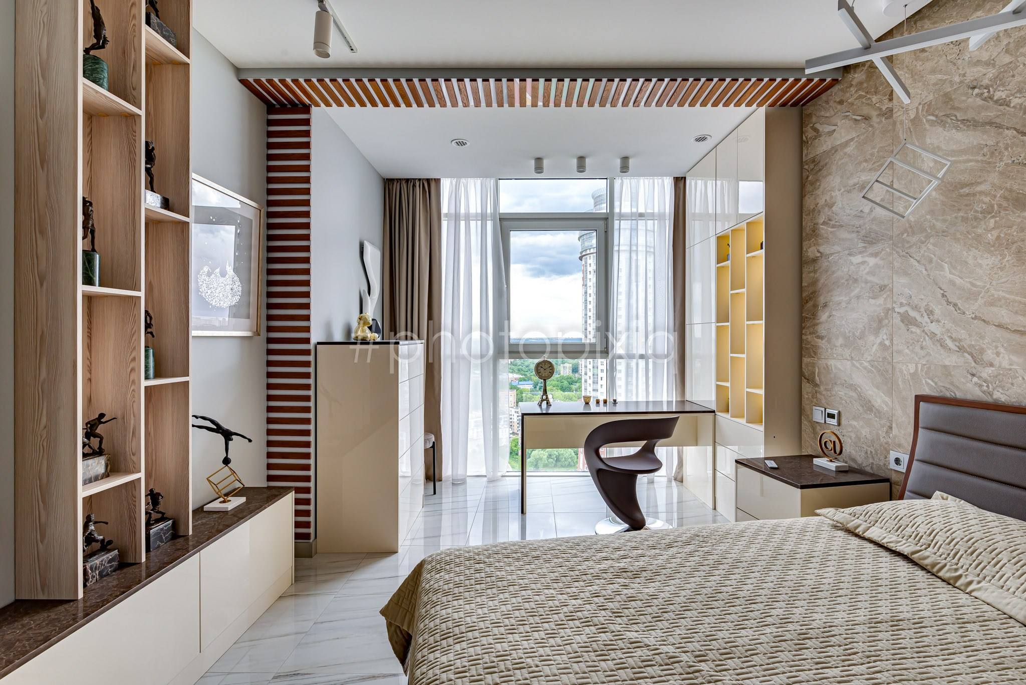 Съёмка мебели в спальне от КМ EVA. Интерьерная съёмка и виртуальные туры — Интерьерный фотограф Кузнецов Сергей (photopixiq)