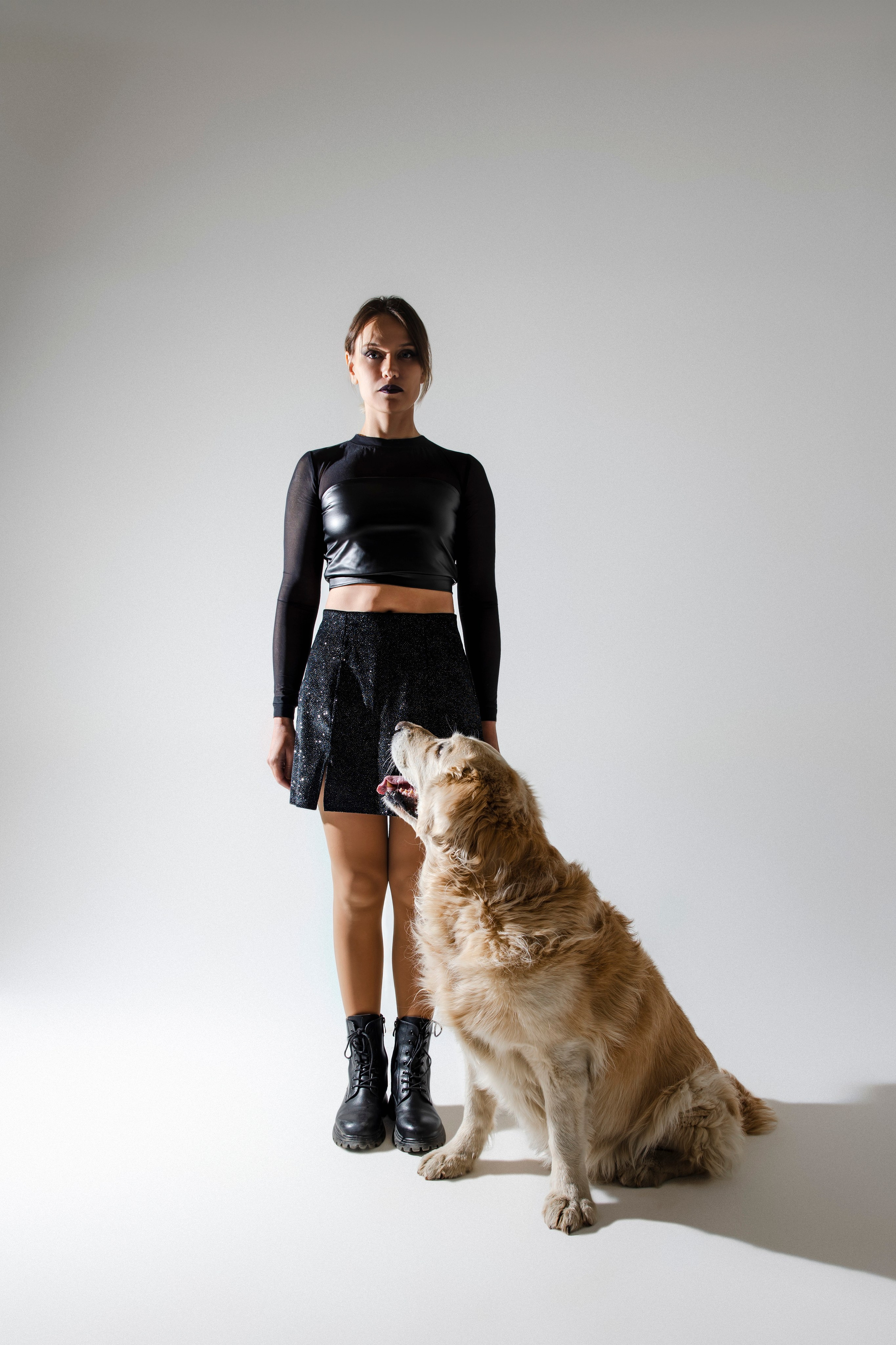 Съемка в студии с собакой. Анастасия Белаш