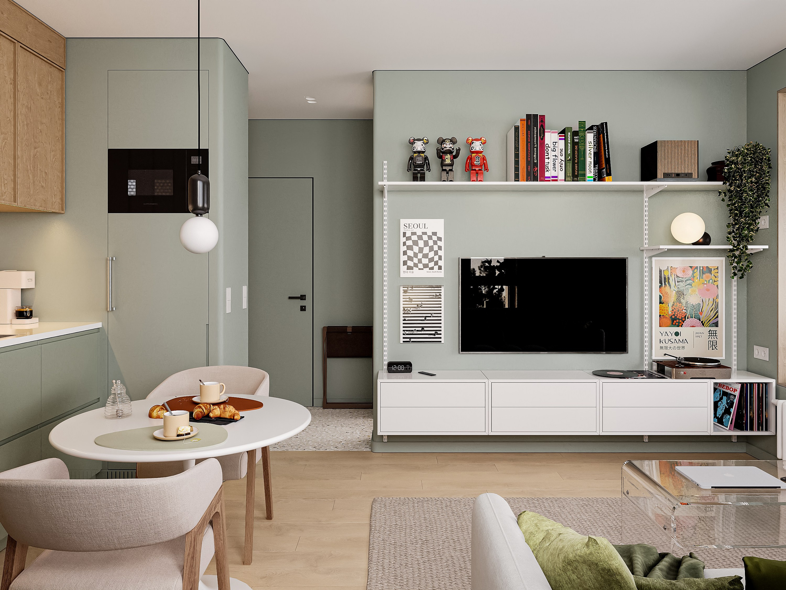 Квартира 37 м². 3Д-Визуализация Наталья Макогонова