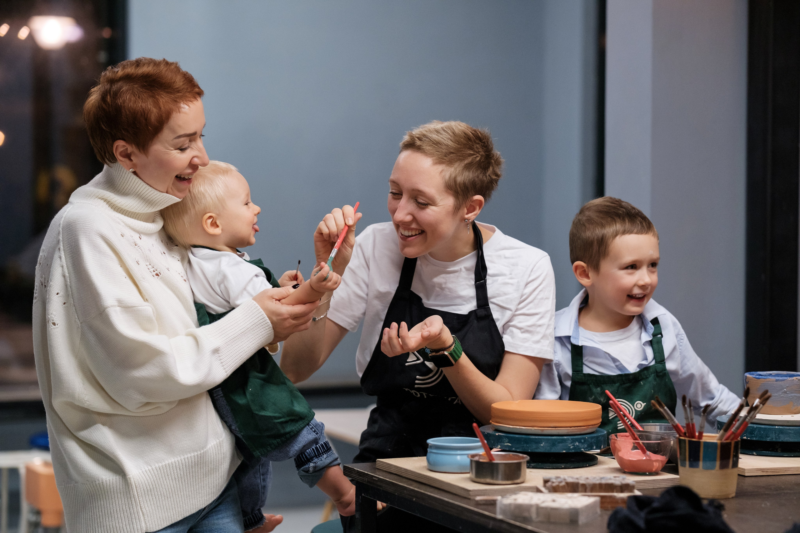 День рождения в студии керамики. Семейный и детский фотограф в Москве Светлана Потемкина