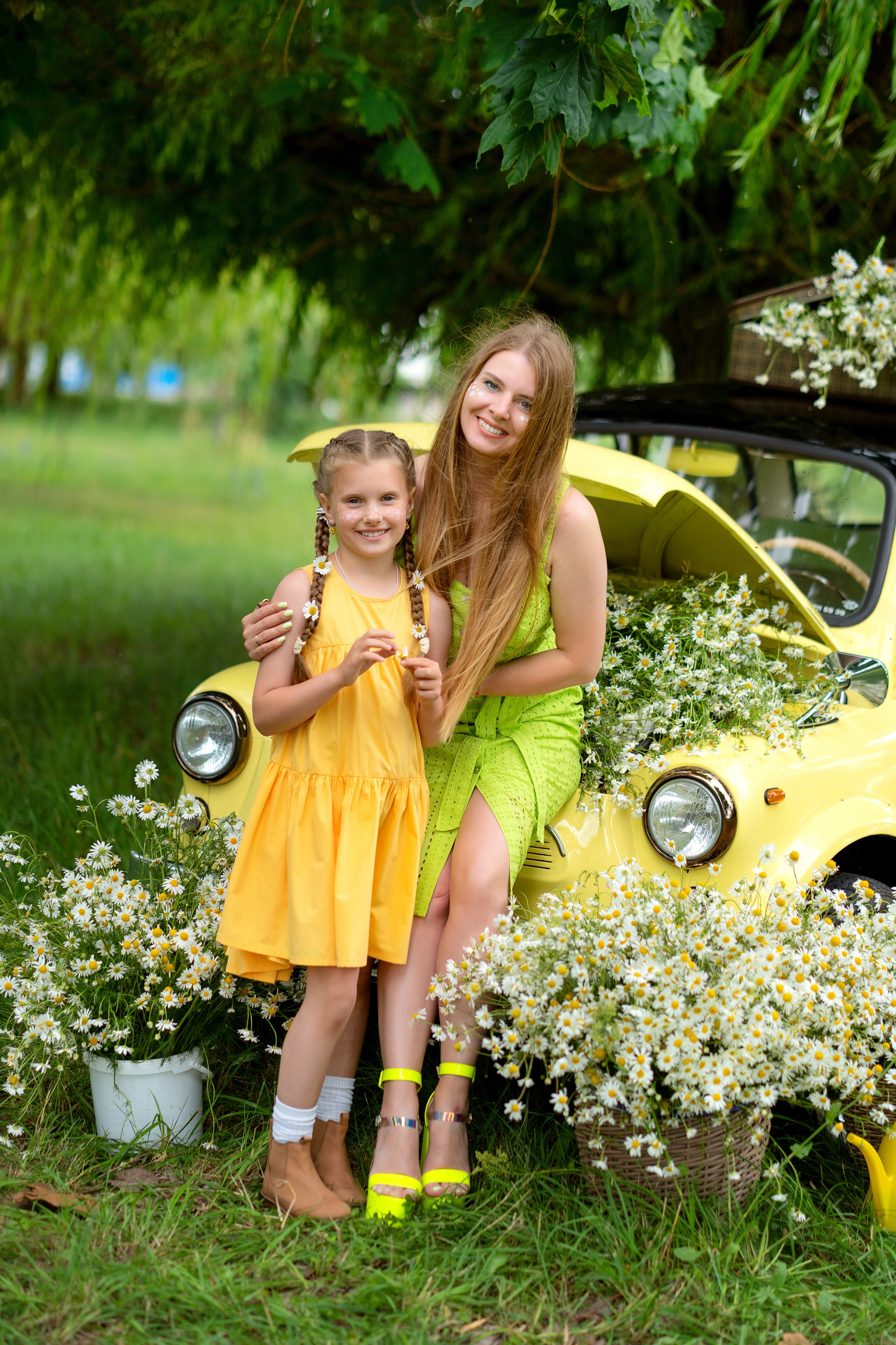 Фотодень Машина с ромашками. Семейный и свадебный фотограф Минск, Беларусь Анна Орловская