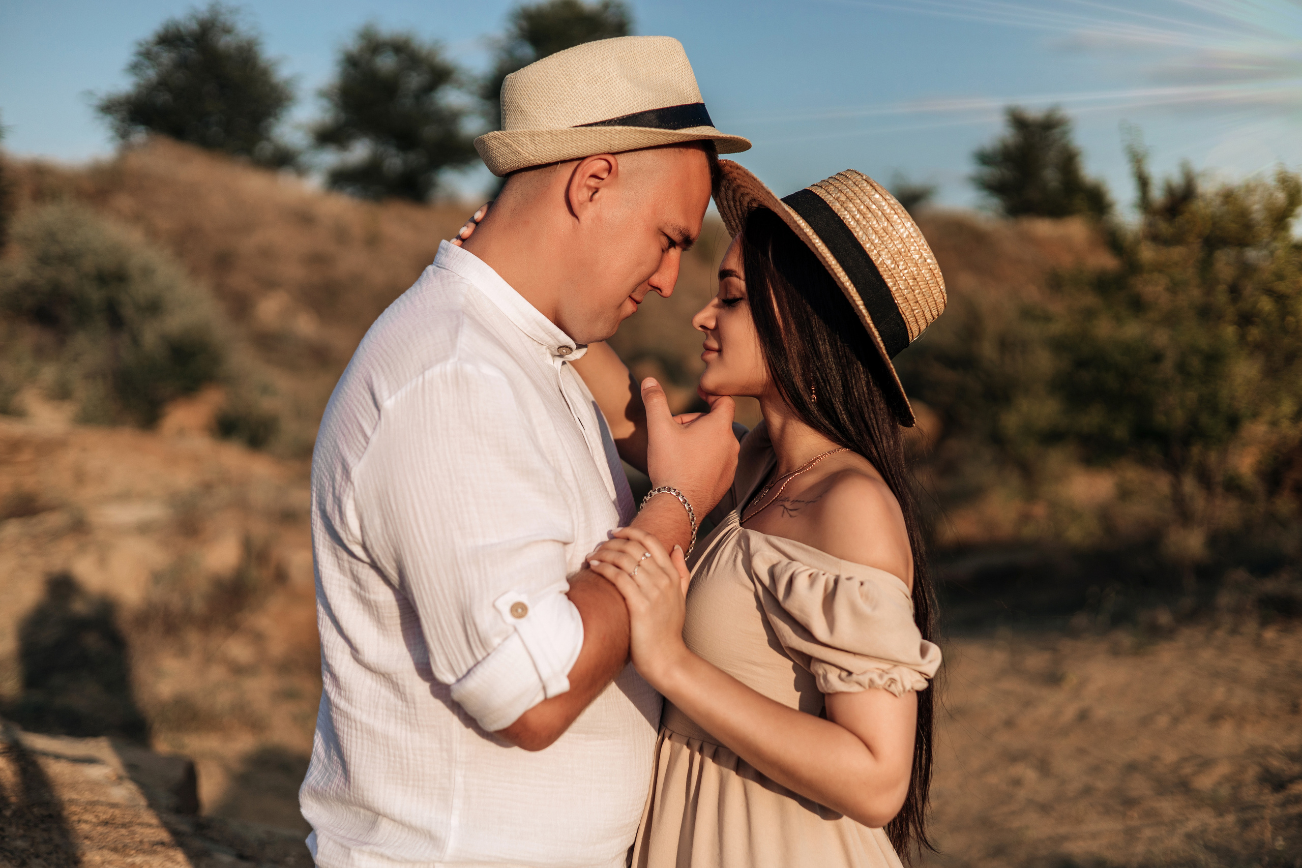 красивая фотосессия на закате