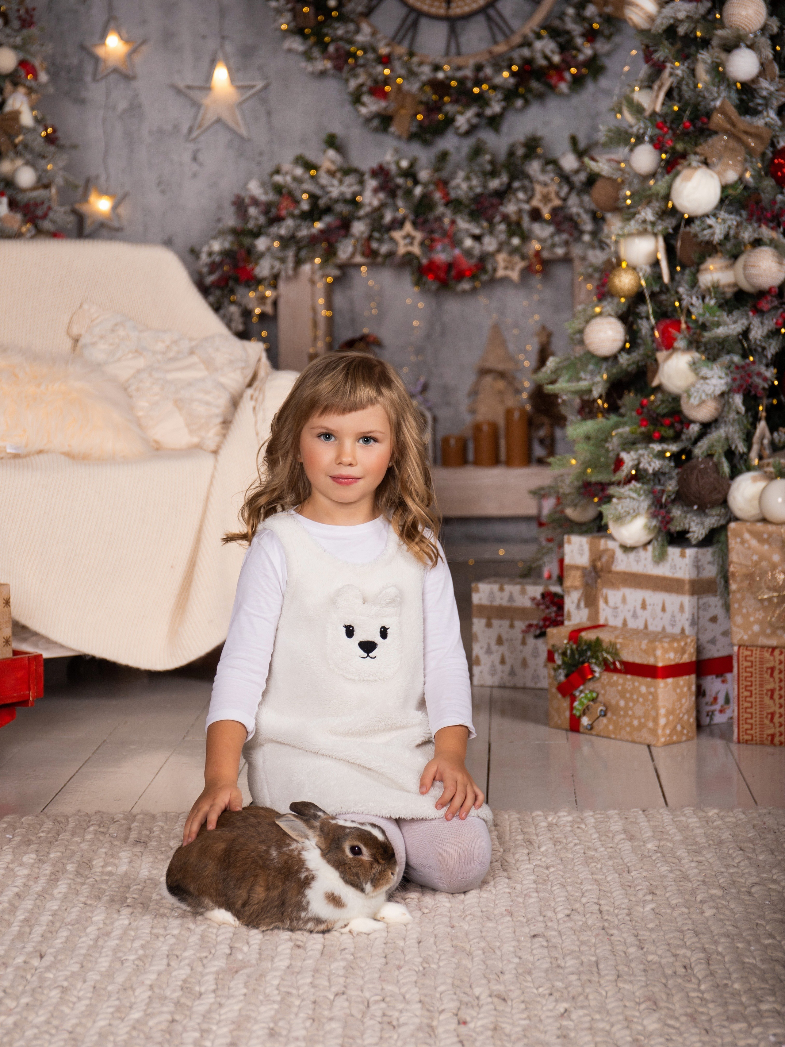 Новогодняя семейная съемка в студии. Свадебный и семейный фотограф в Москве Мила Широких