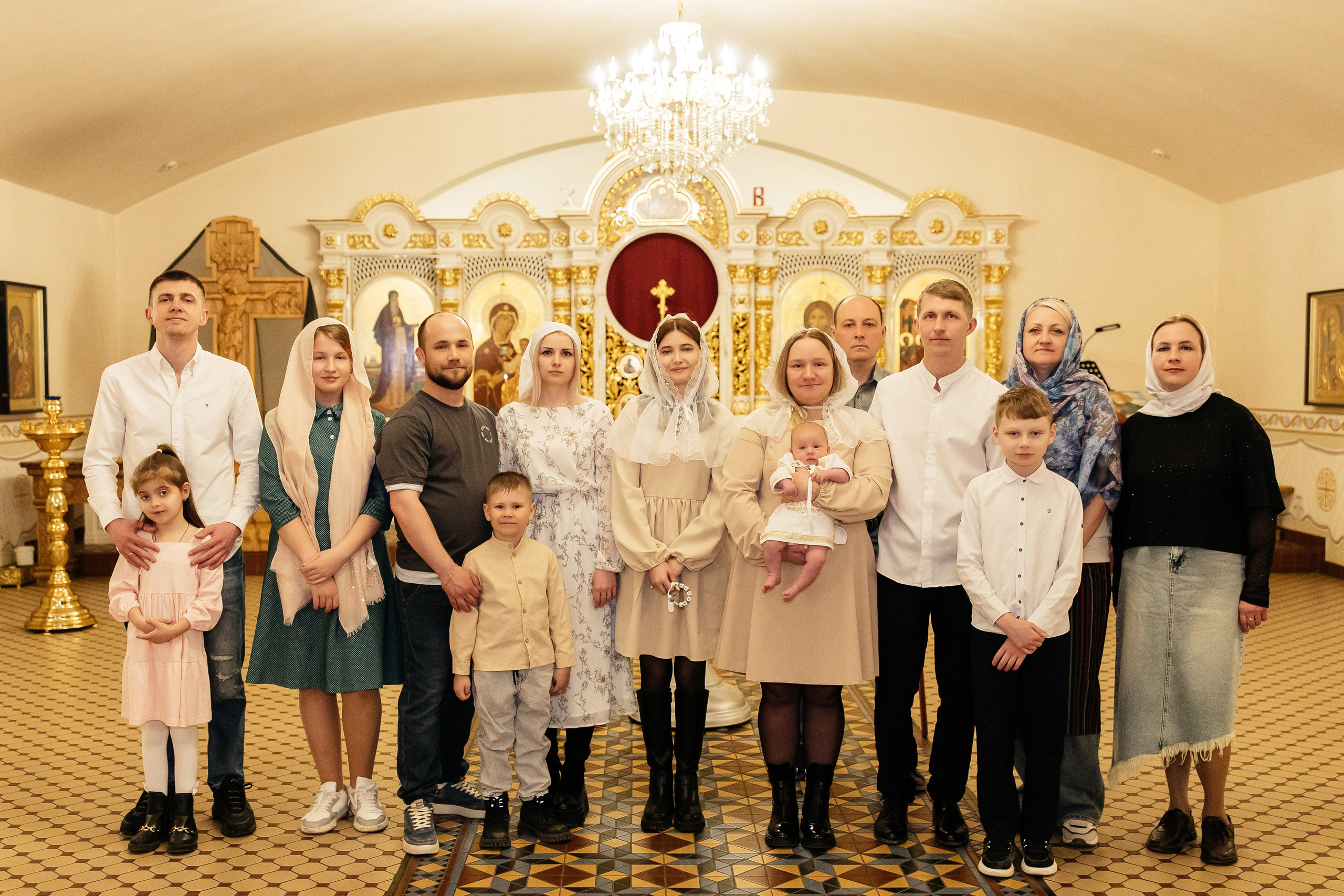 Таинство Крещения Максима и Александра. Храм Покрова Пресвятой Богородицы