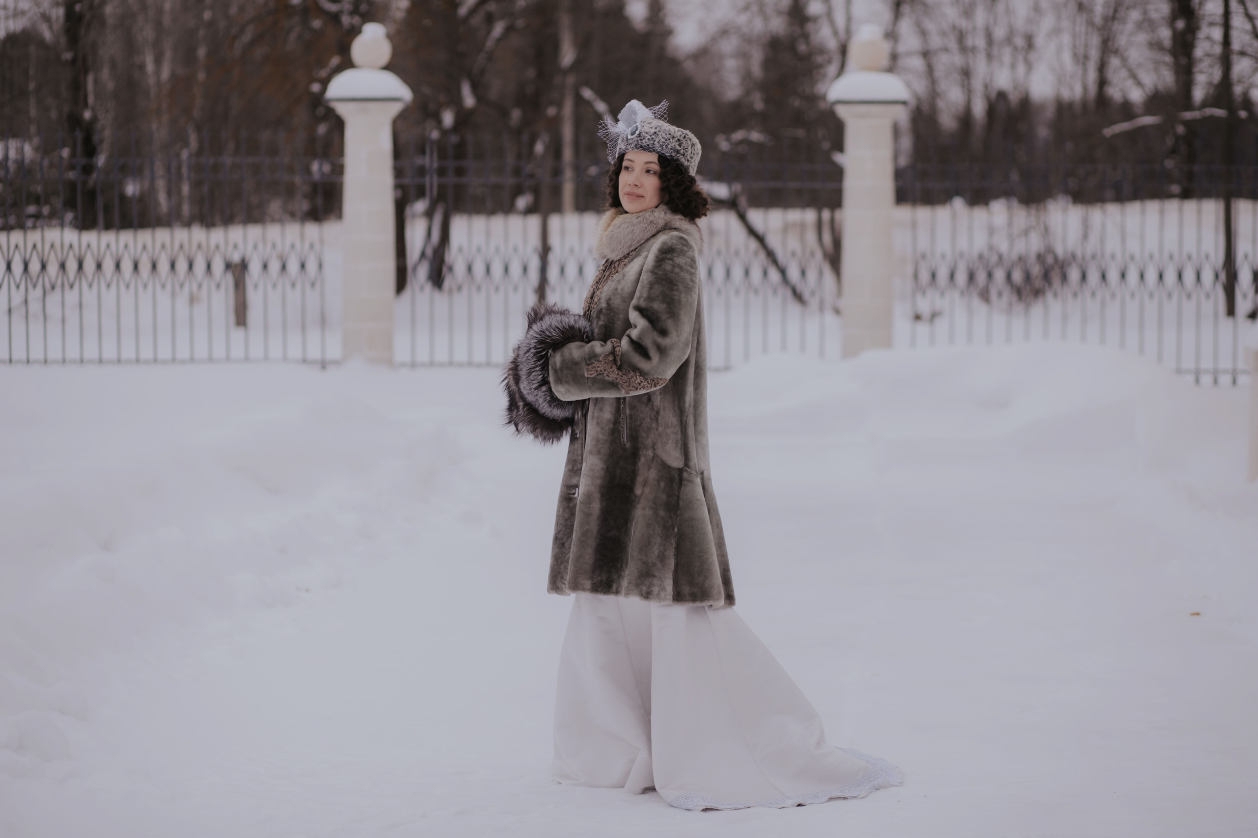 Зима в стиле модерн. Художественная винтажная фотография