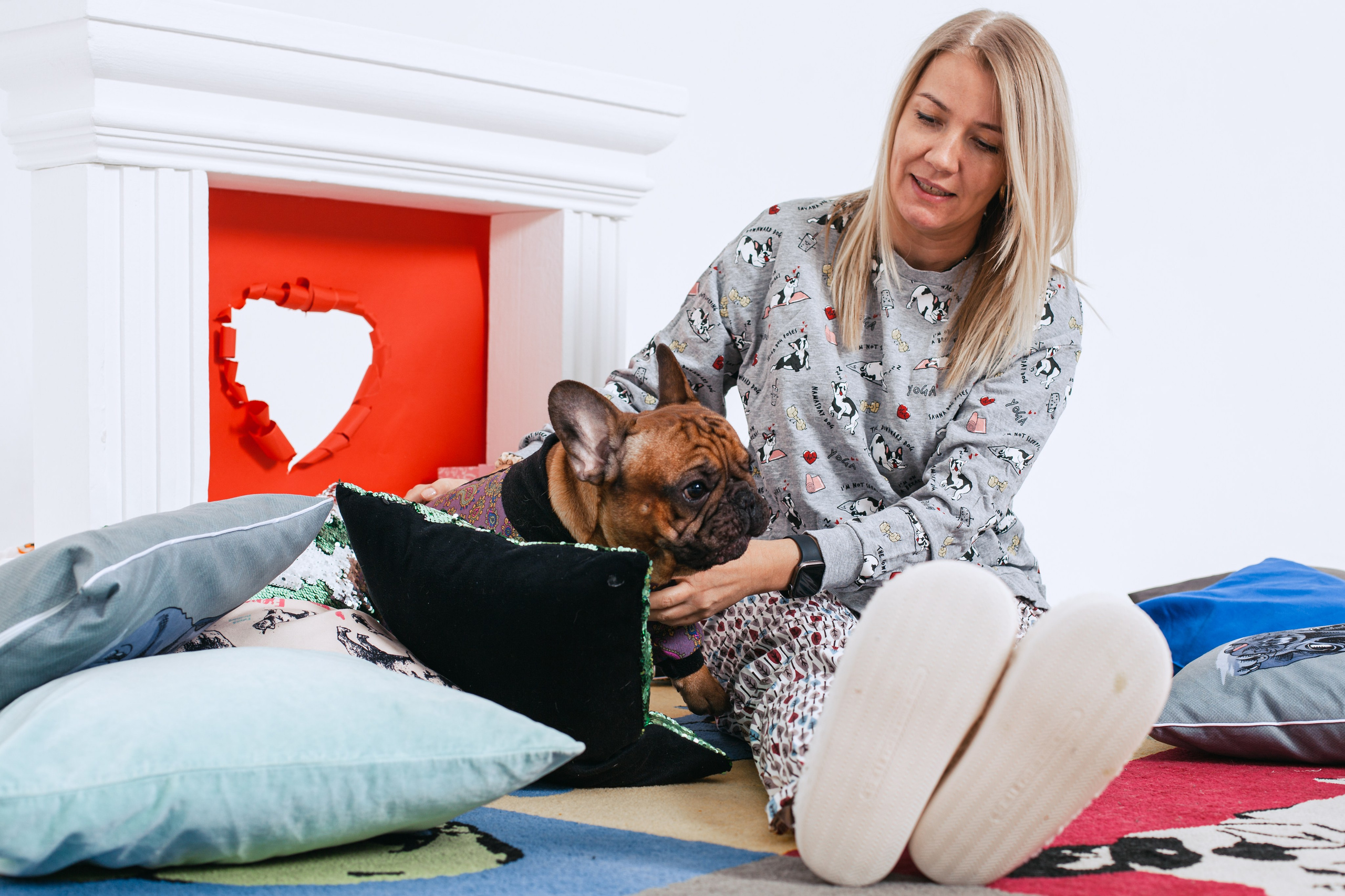 Пижамная вечеринка французских бульдогов и их хозяев. Фотограф-анималист Татьяна Степанова