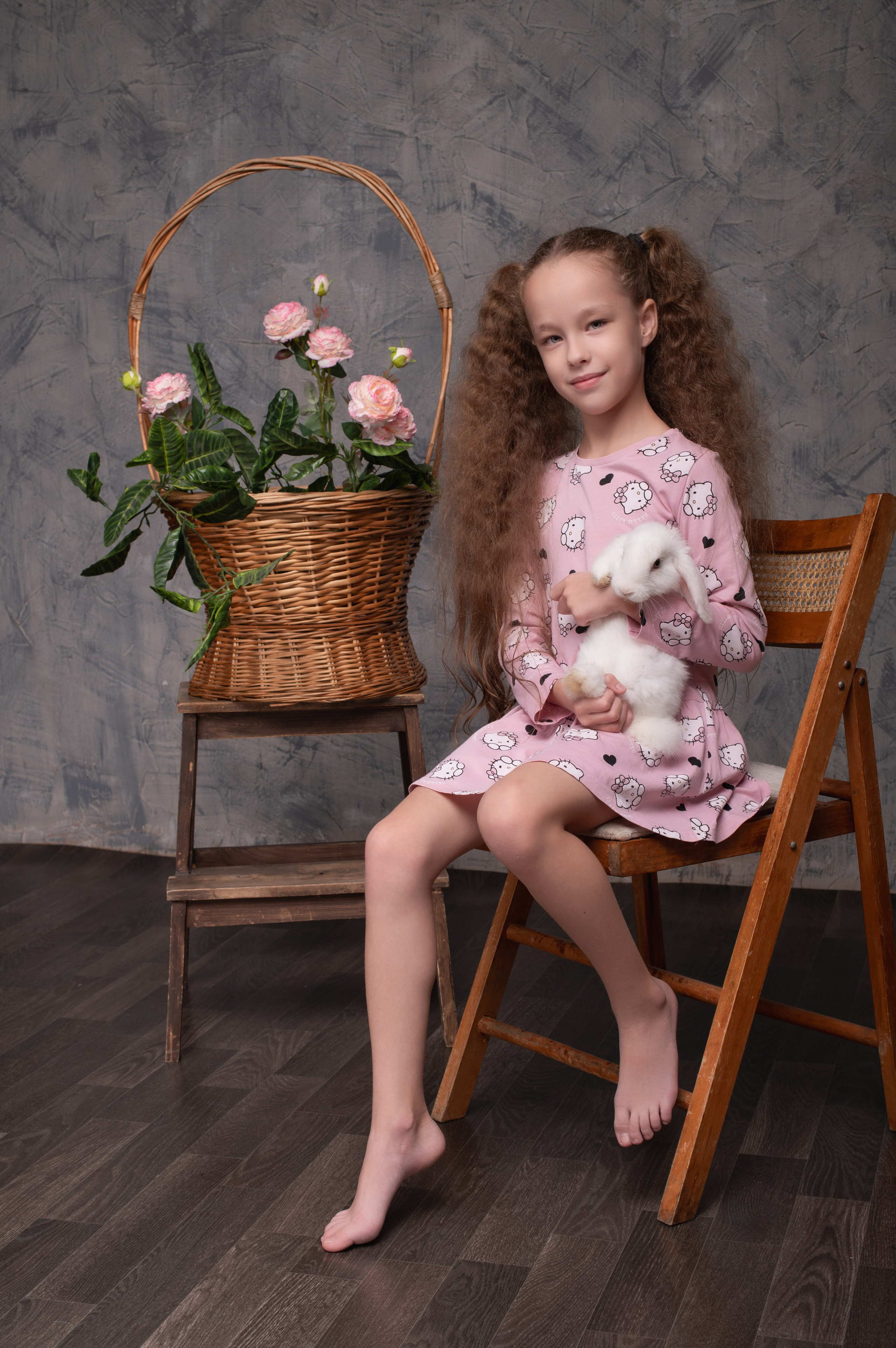 Дети и кролик. Детский фотограф в Новокузнецке Николай Чекалин