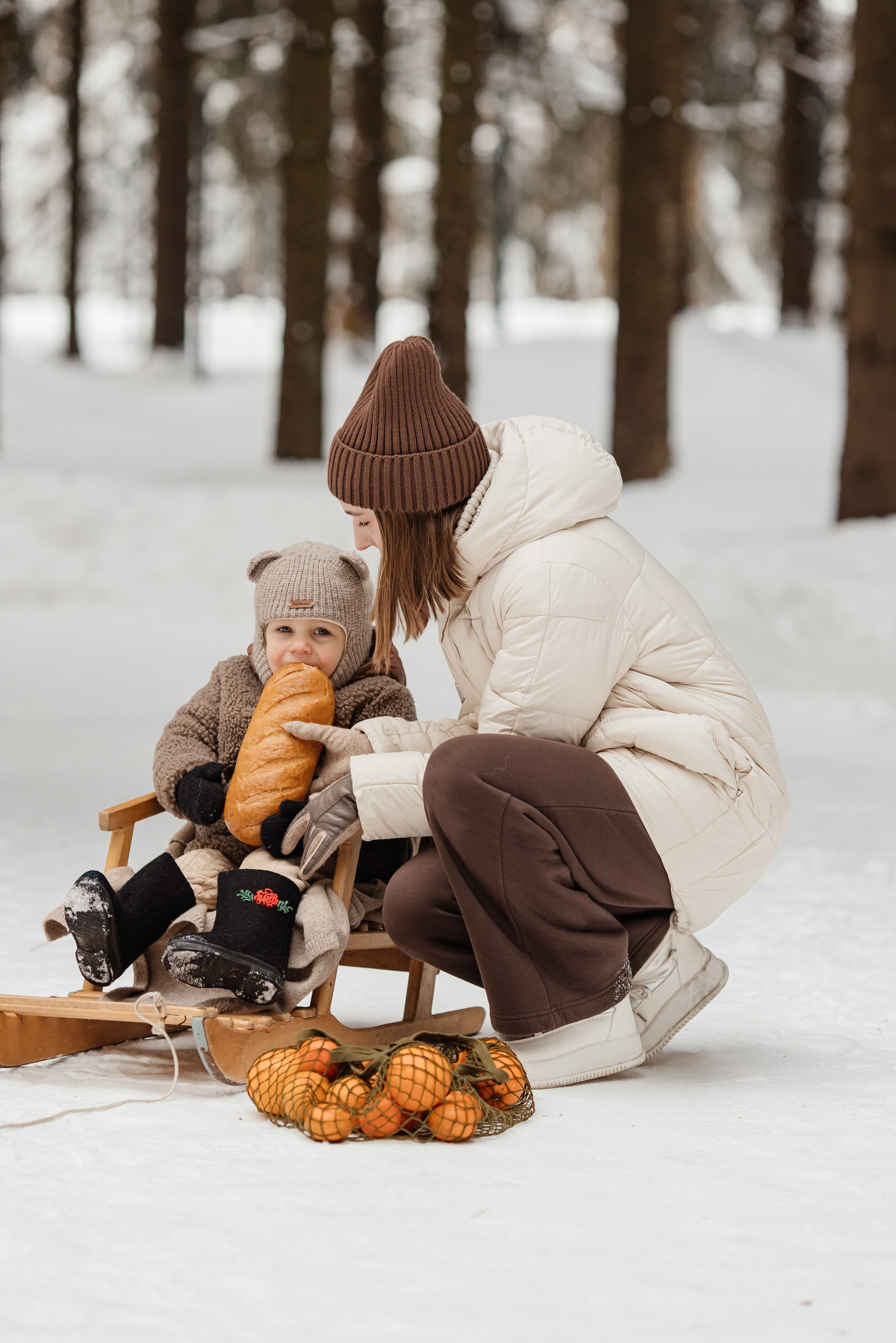 Зимние семейние фотосессии в лесу. Анна Блохина Фотограф Звенигород Одинцово Истра Красногорск Москва