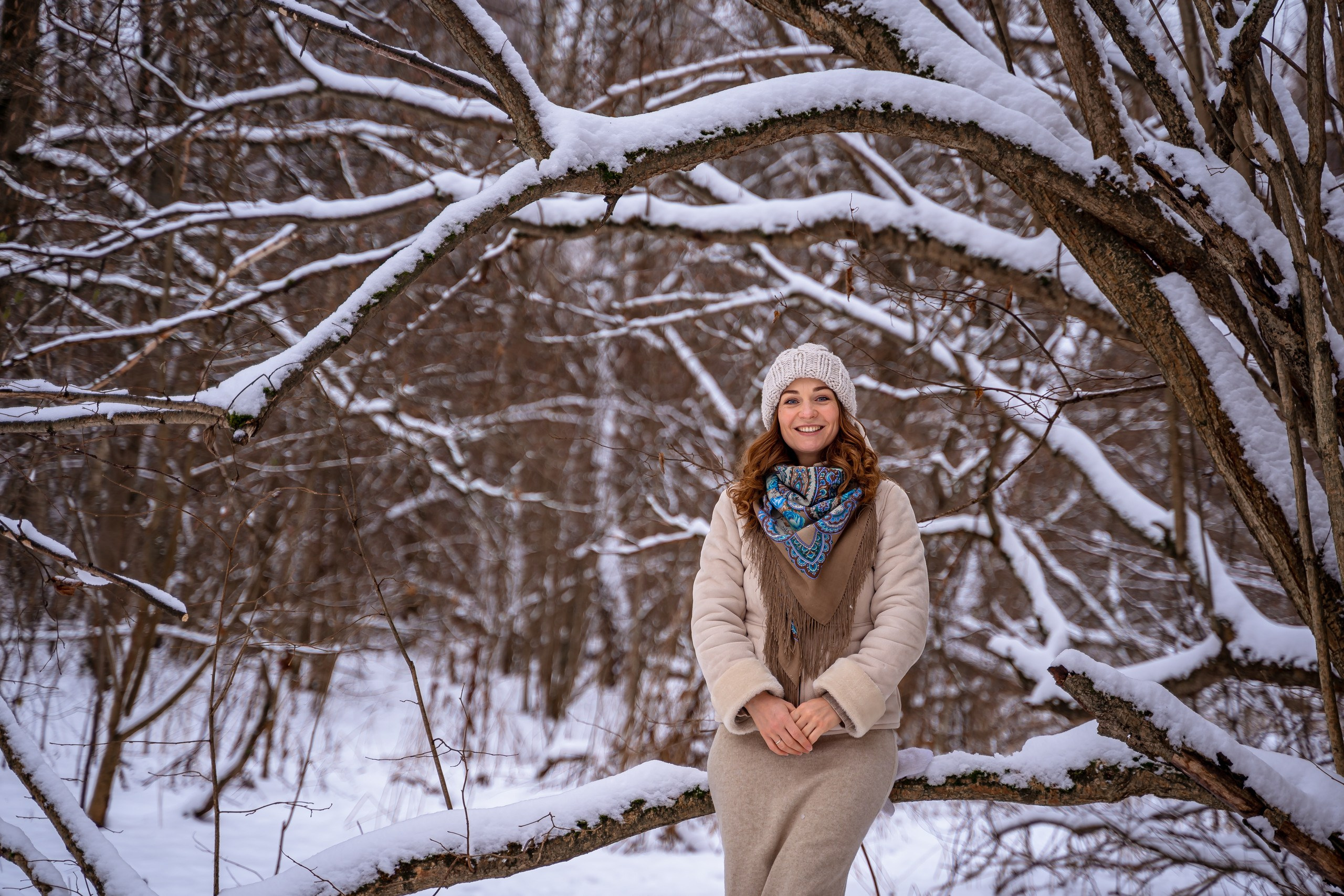 В зимнем лесу. Портретный фотограф в Москве Юлия Красовская