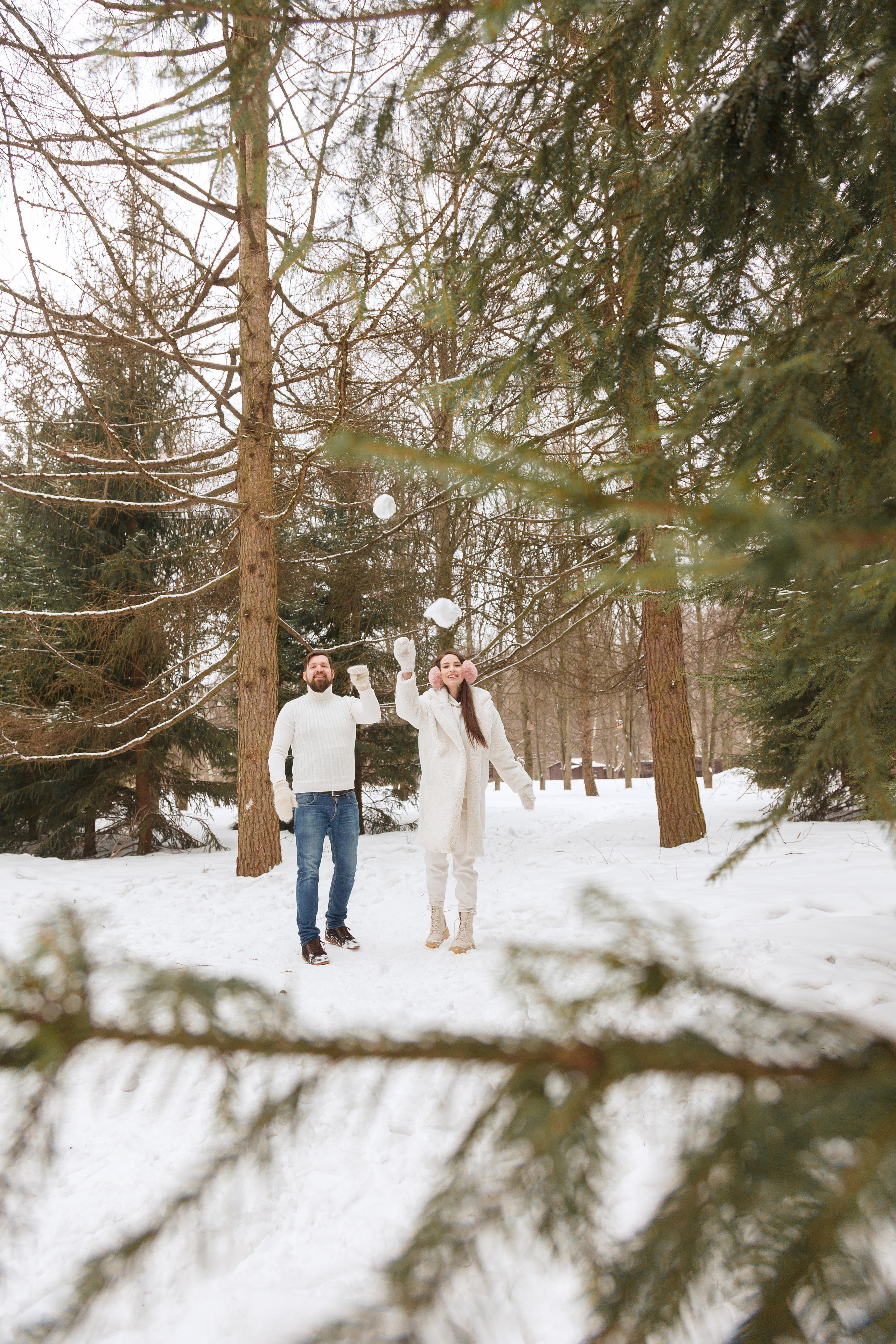 Зимняя семейная фотосессия в парке Тропарево. Фотограф Александра Сыщенко