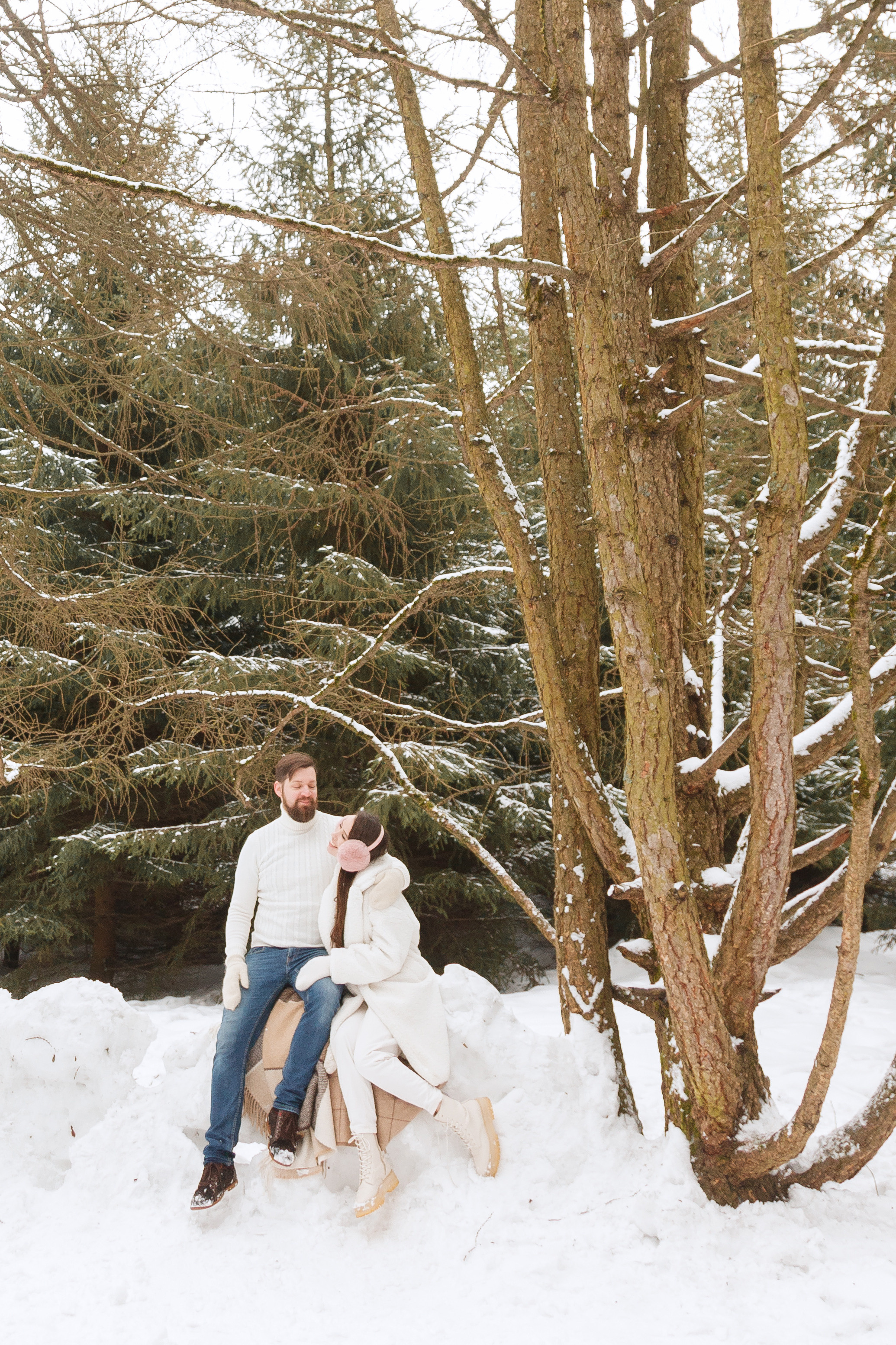 Зимняя семейная фотосессия в парке Тропарево. Фотограф Александра Сыщенко