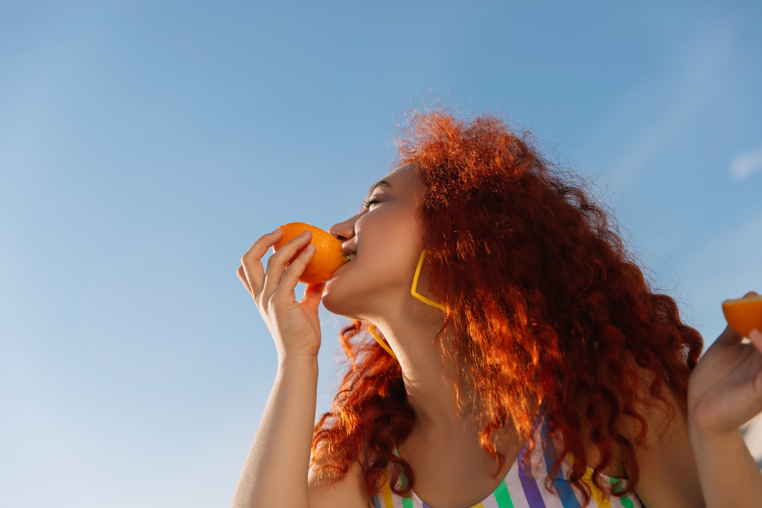 Девочки с апельсинами. Фотограф Москва Мария Захарова