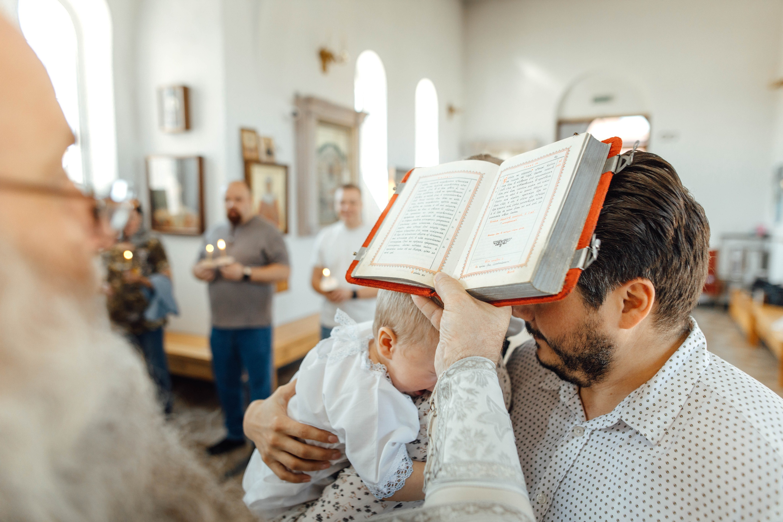 Крещение Энвера (Михаила), д. Колядищи, храм Успения Пр. Богородицы, август 2025