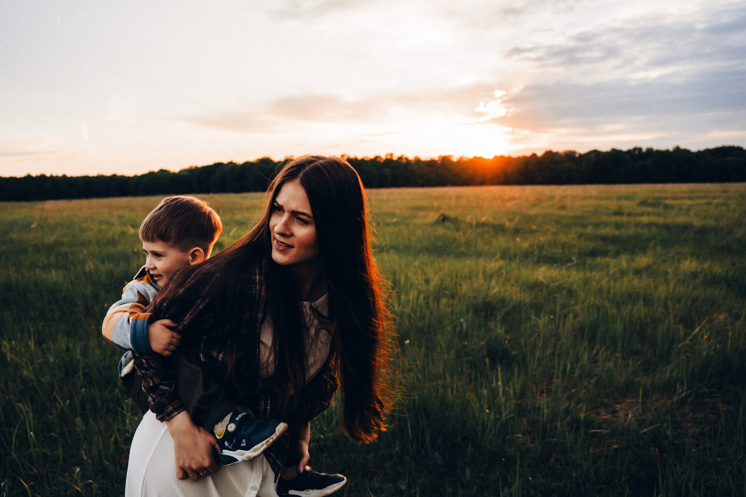 Семейная съемка на закате